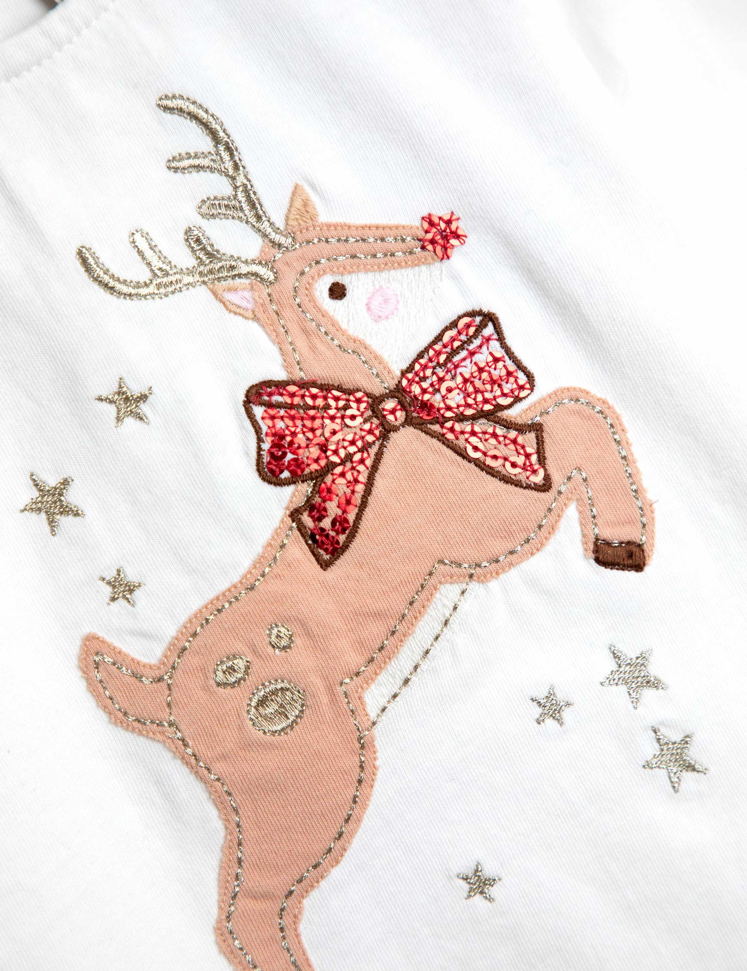 Pure Cotton Reindeer Top & Tulle Skirt Outfit (6 Mths - 7 Yrs) 2 of 8