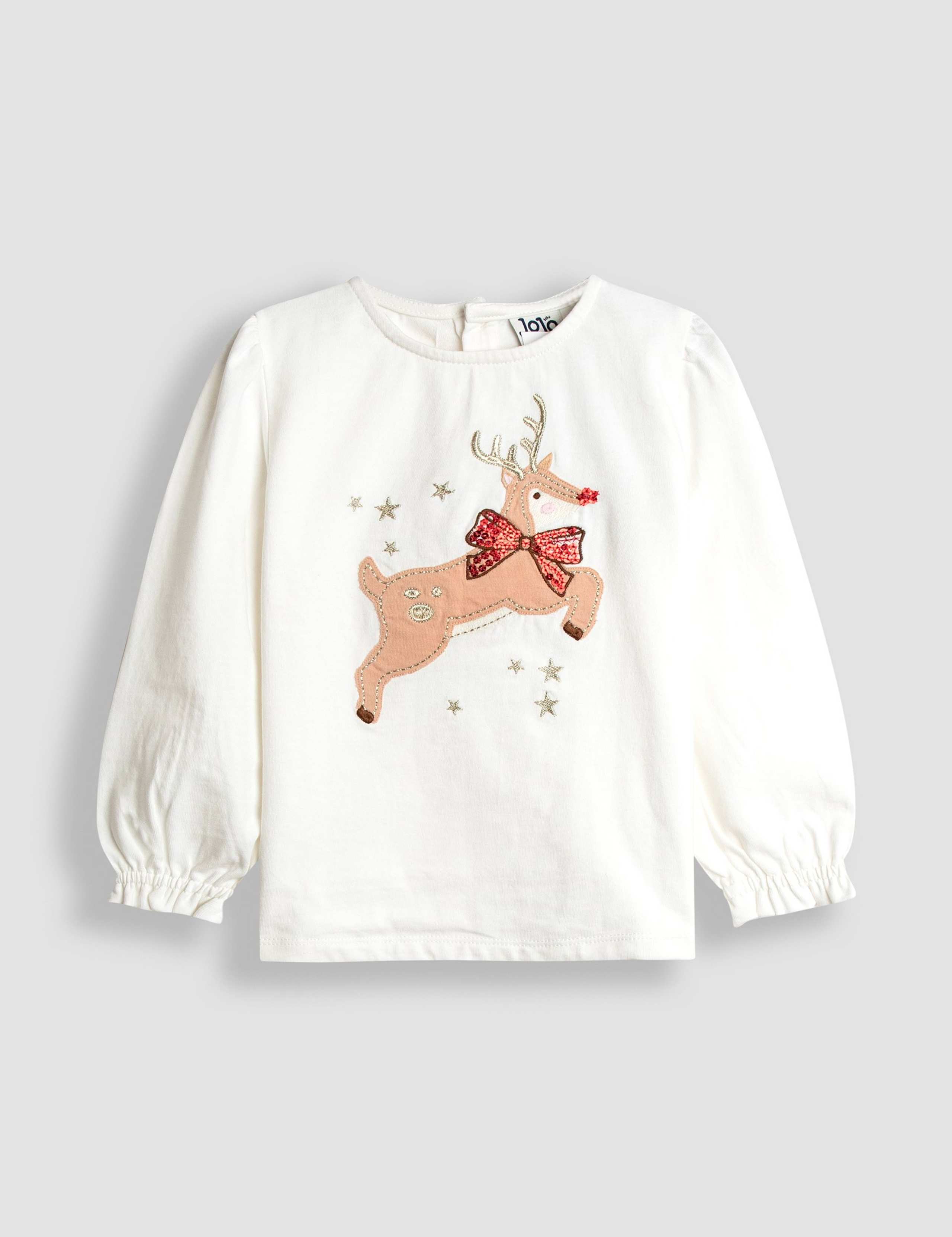 Pure Cotton Reindeer Top & Tulle Skirt Outfit (6 Mths - 7 Yrs) 7 of 8