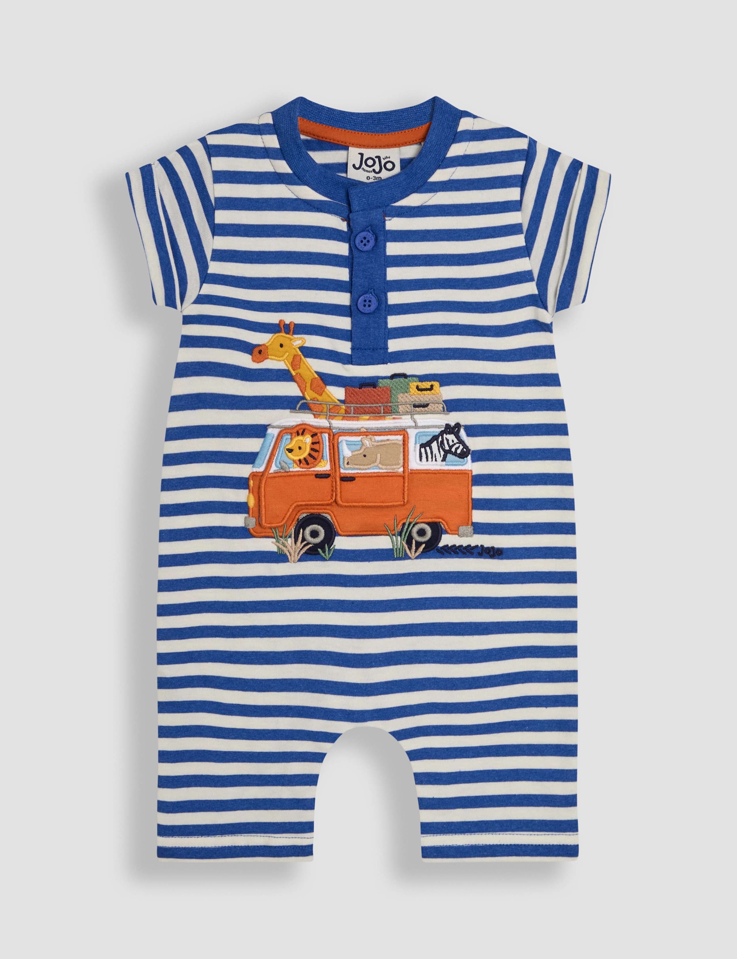 2pc Pure Cotton Safari Romper & Hat (0-24 Mths) 2 of 5