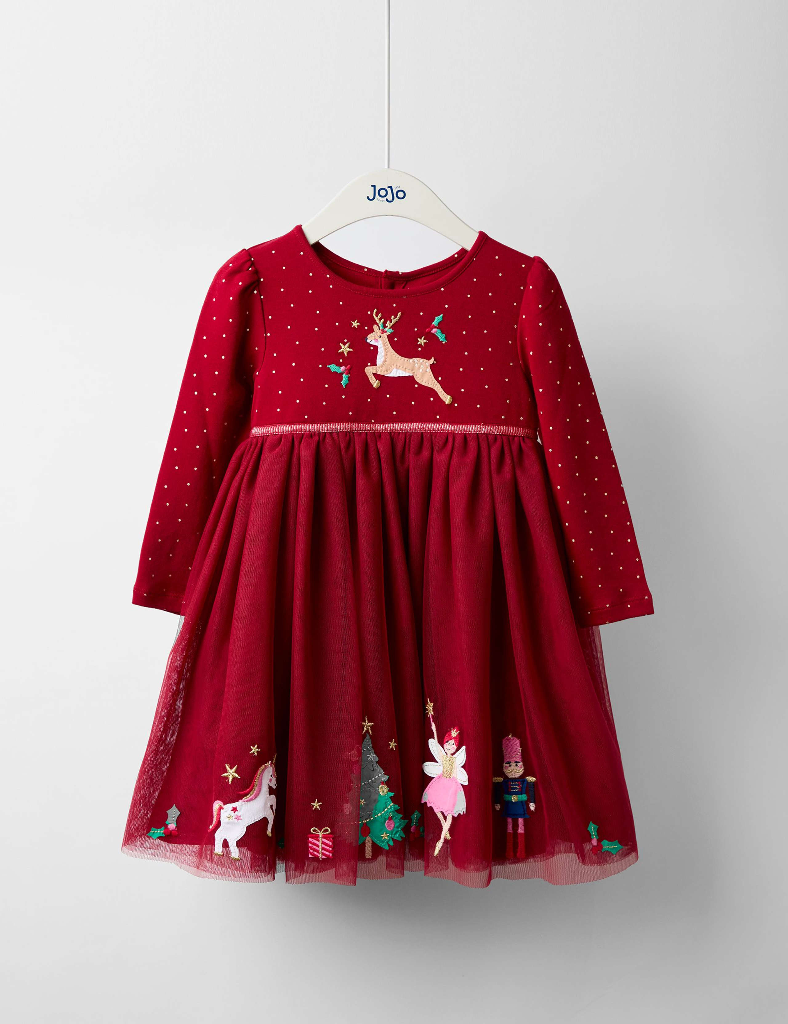 Christmas Appliqué Tulle Party Dress (6 Months-7 Years) 2 of 5