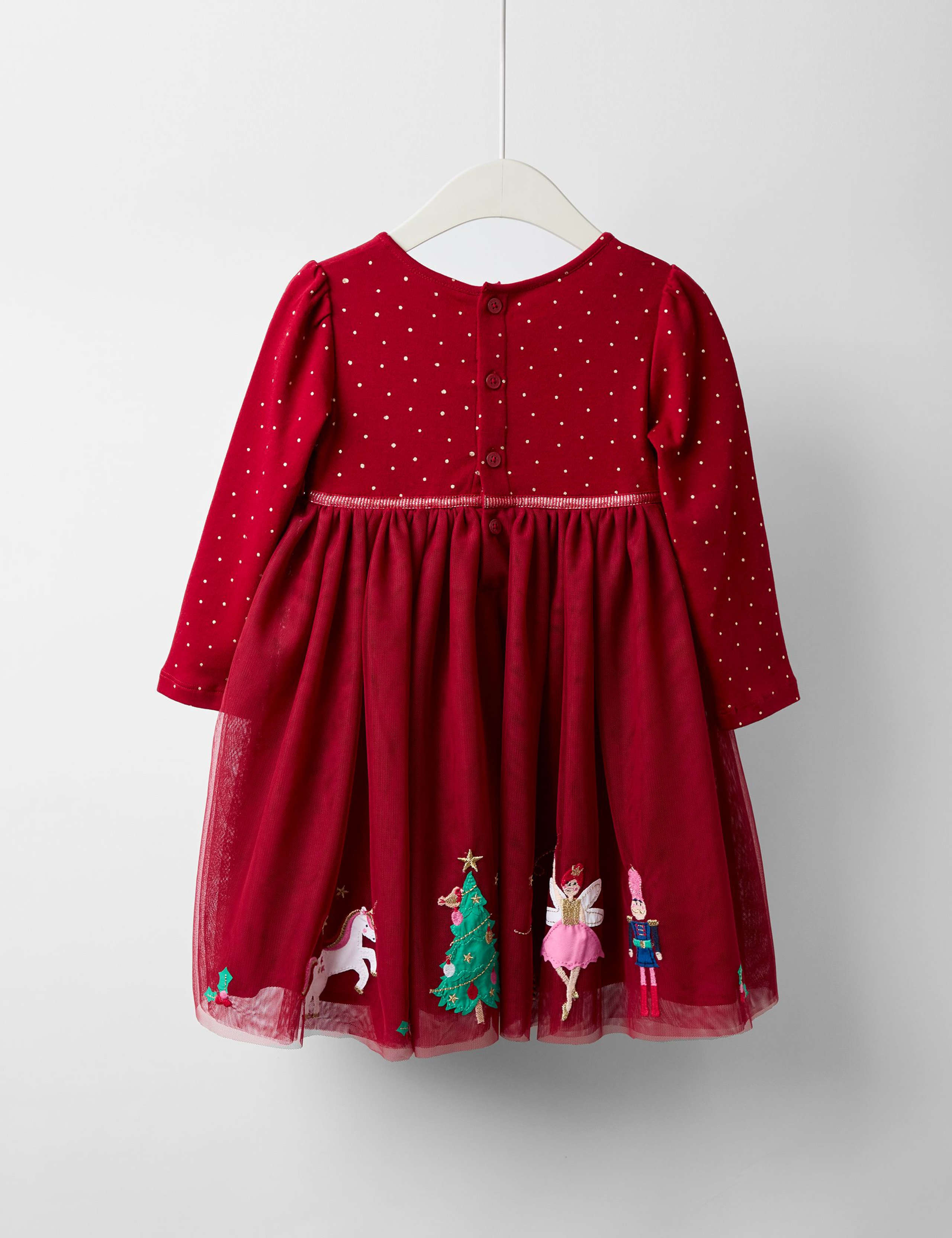 Christmas Appliqué Tulle Party Dress (6 Mths-7 Yrs) 3 of 5