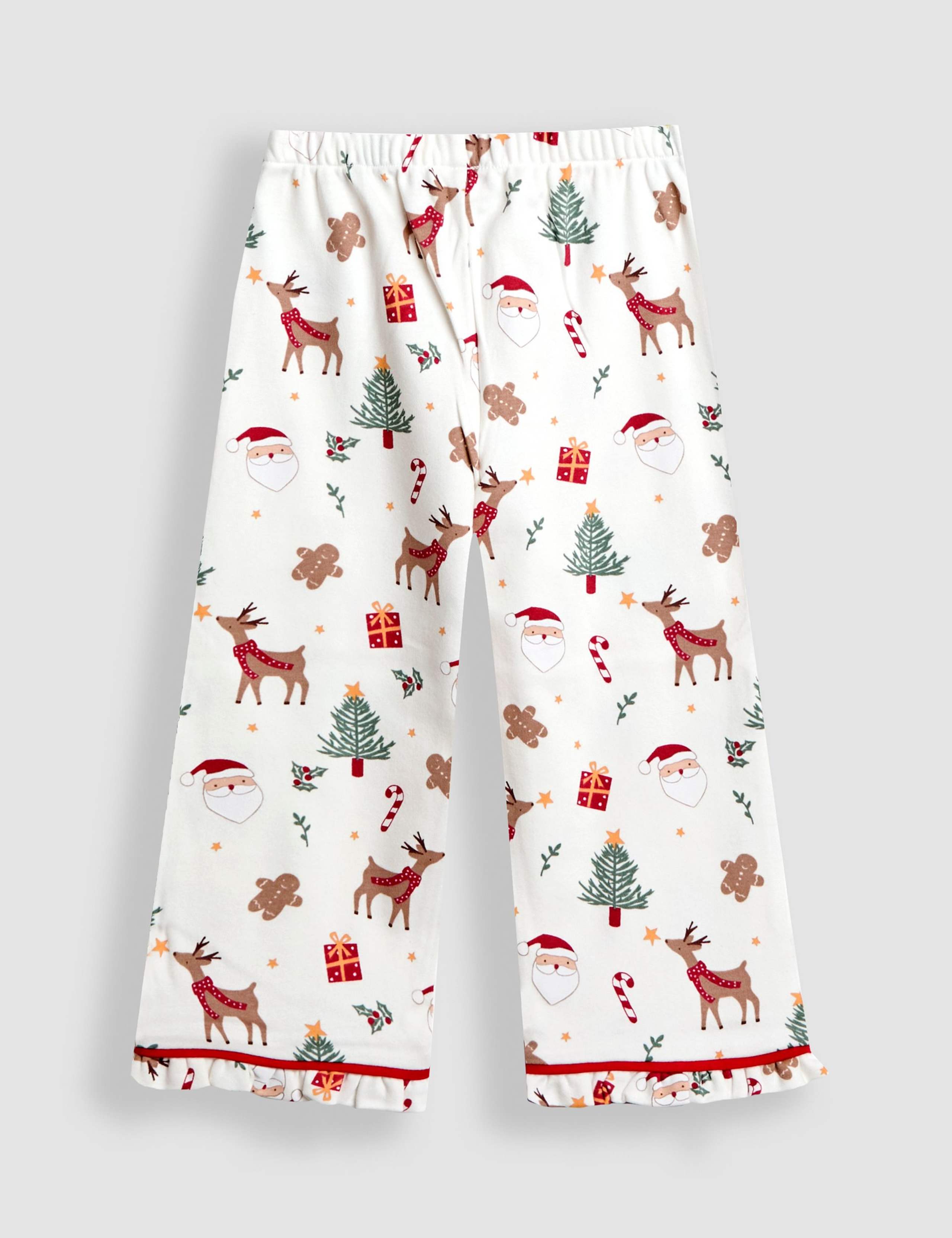 Pure Cotton Christmas Scallop Collar Pyjamas (12 Mths-7 Yrs) 6 of 7