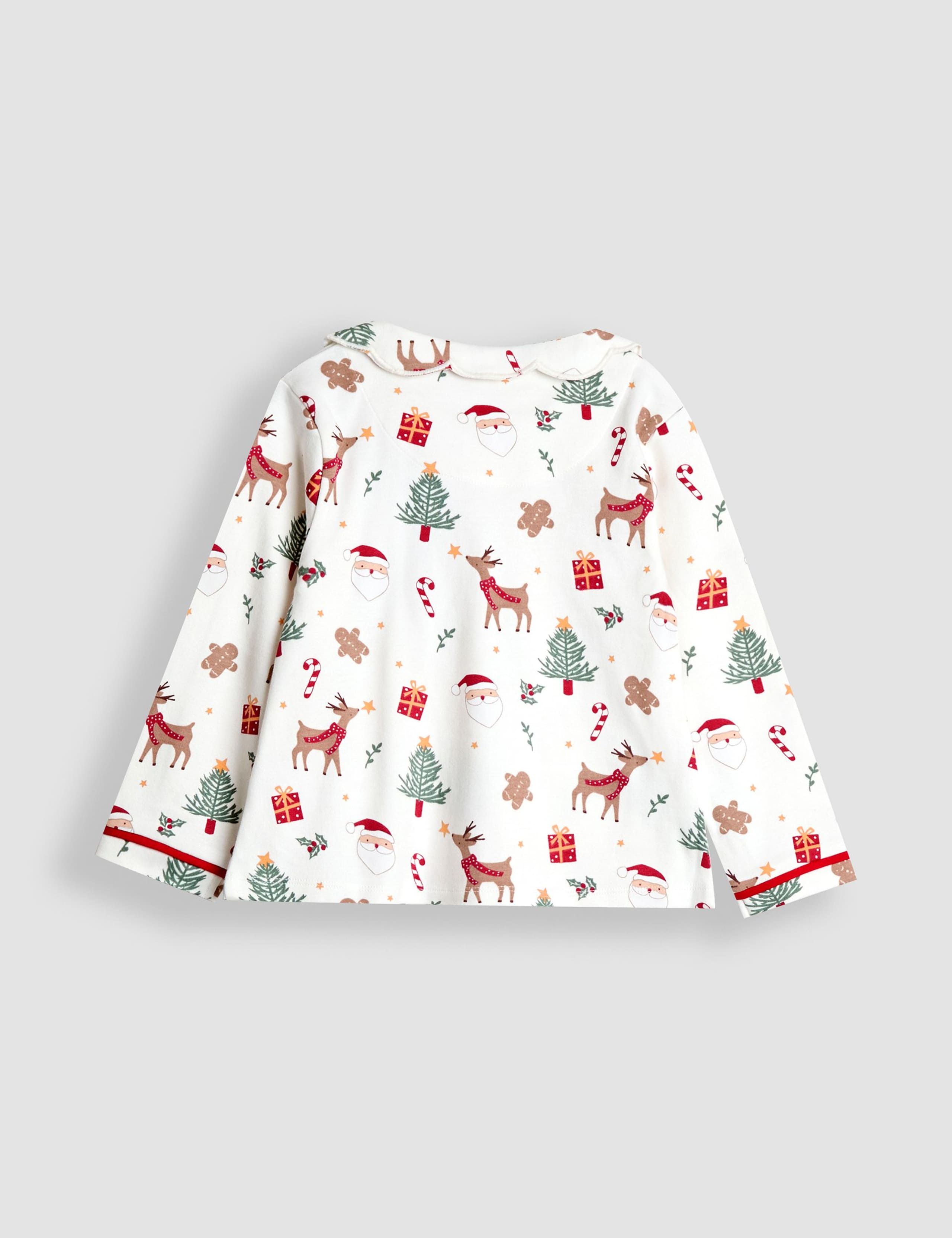Pure Cotton Christmas Scallop Collar Pyjamas (12 Mths-7 Yrs) 7 of 7