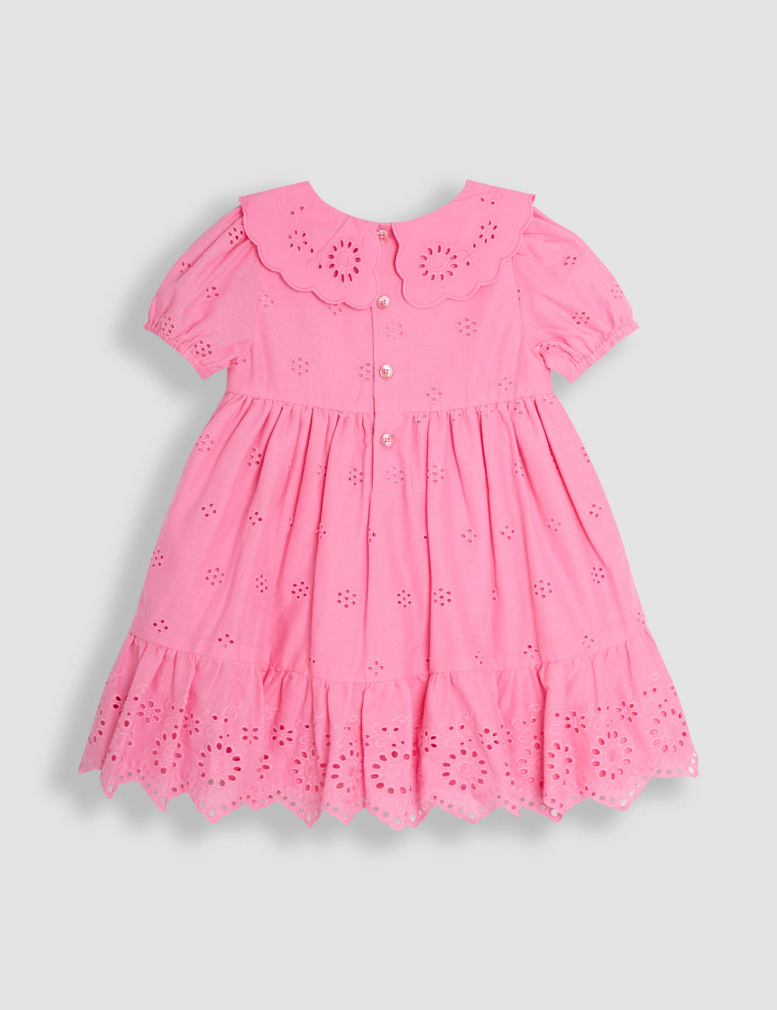 Pure Cotton Broderie Dress (6 Mths-5 Yrs) 2 of 3