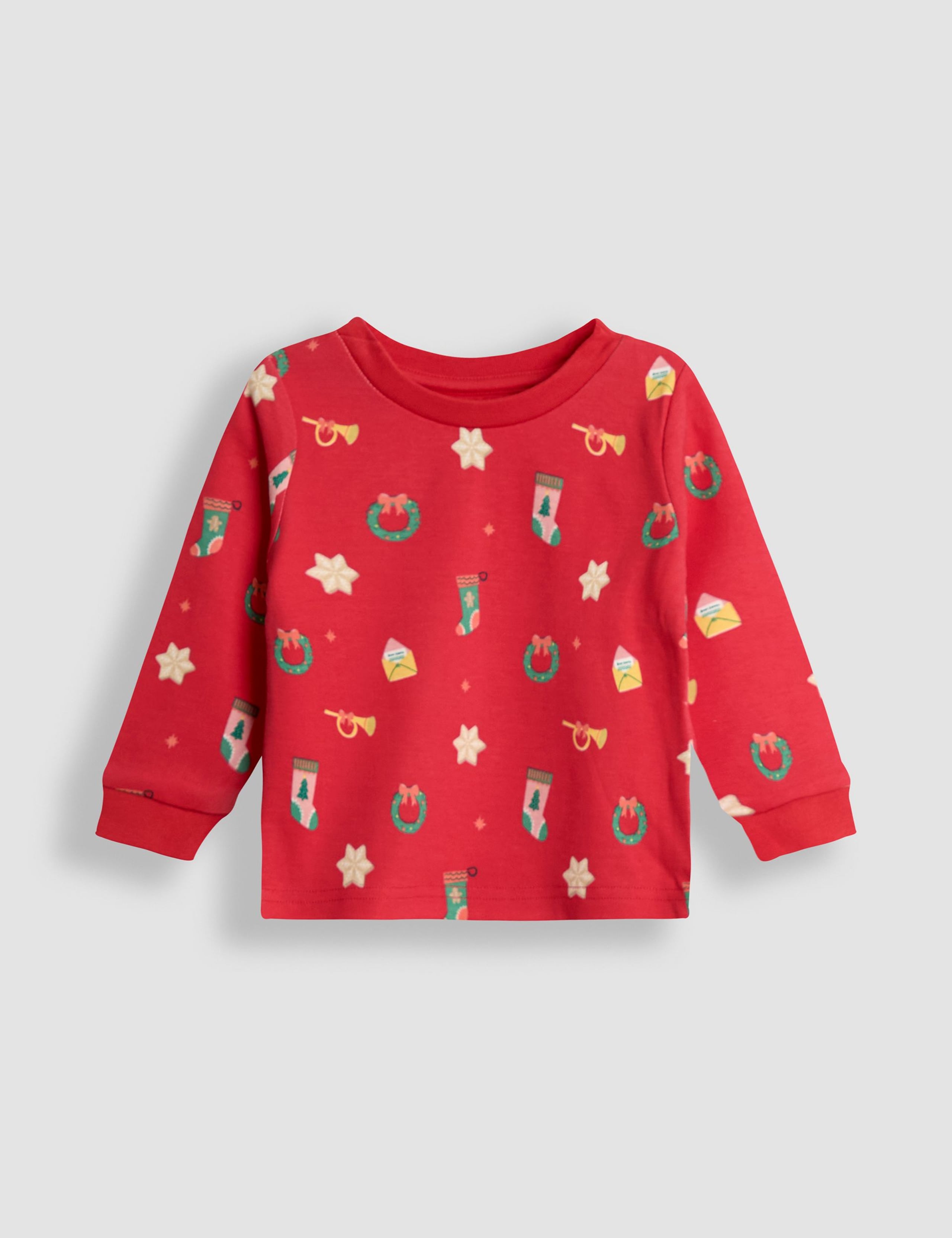 Pure Cotton Christmas Print Pyjamas (1-7 Yrs) 4 of 5