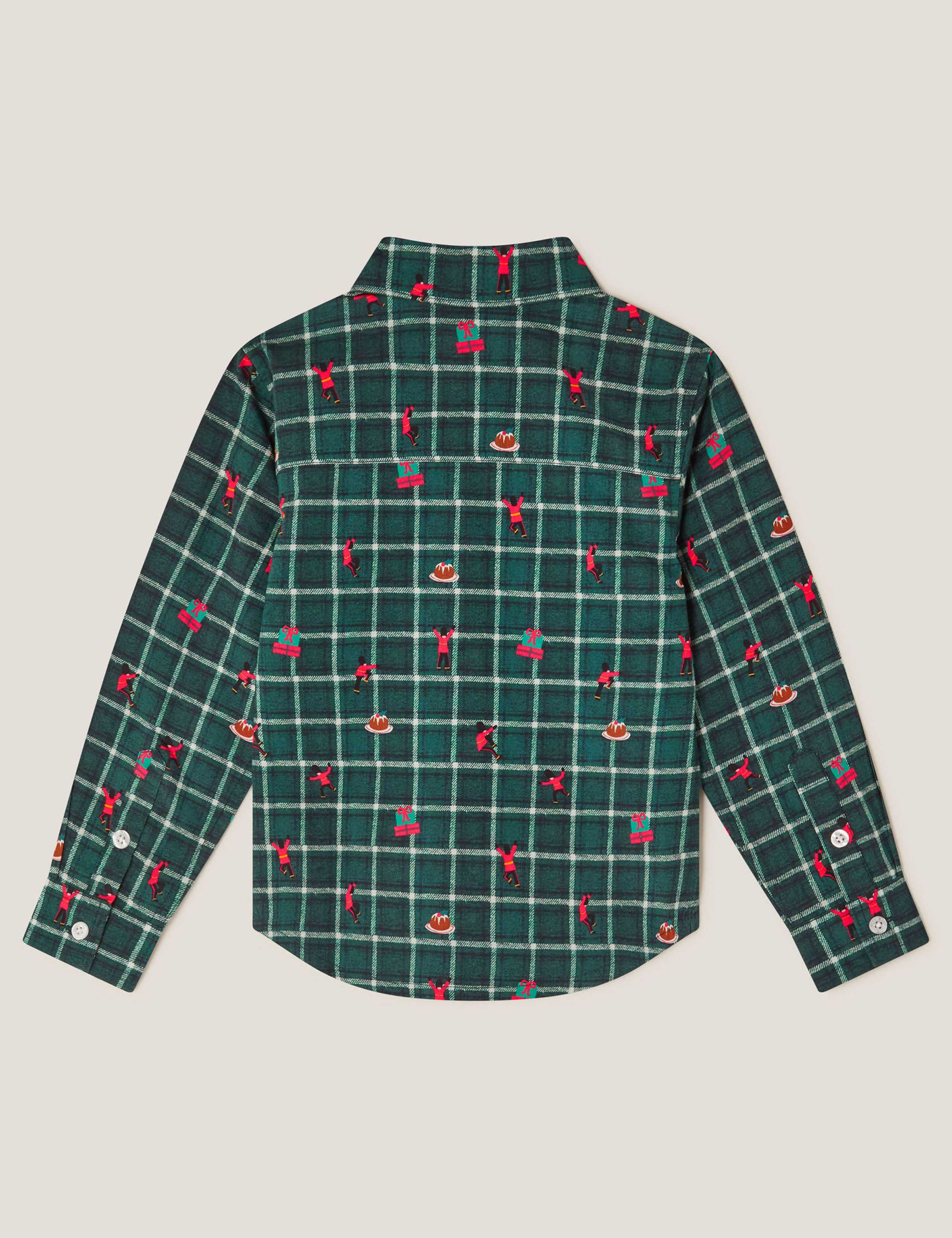 Xmas Printed Check Shirt (2-13 Yrs) 2 of 3