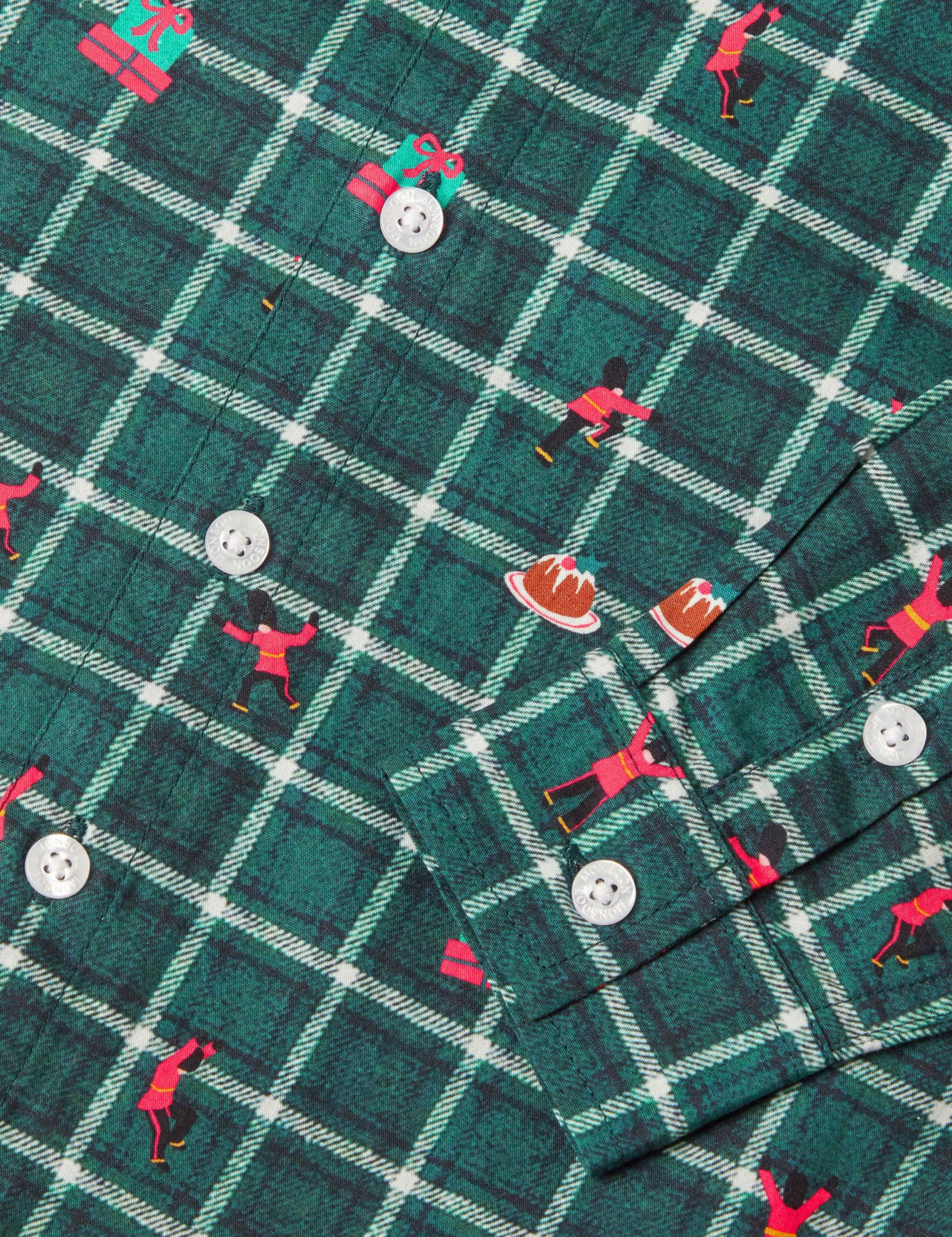 Xmas Printed Check Shirt (2-13 Yrs) 3 of 3