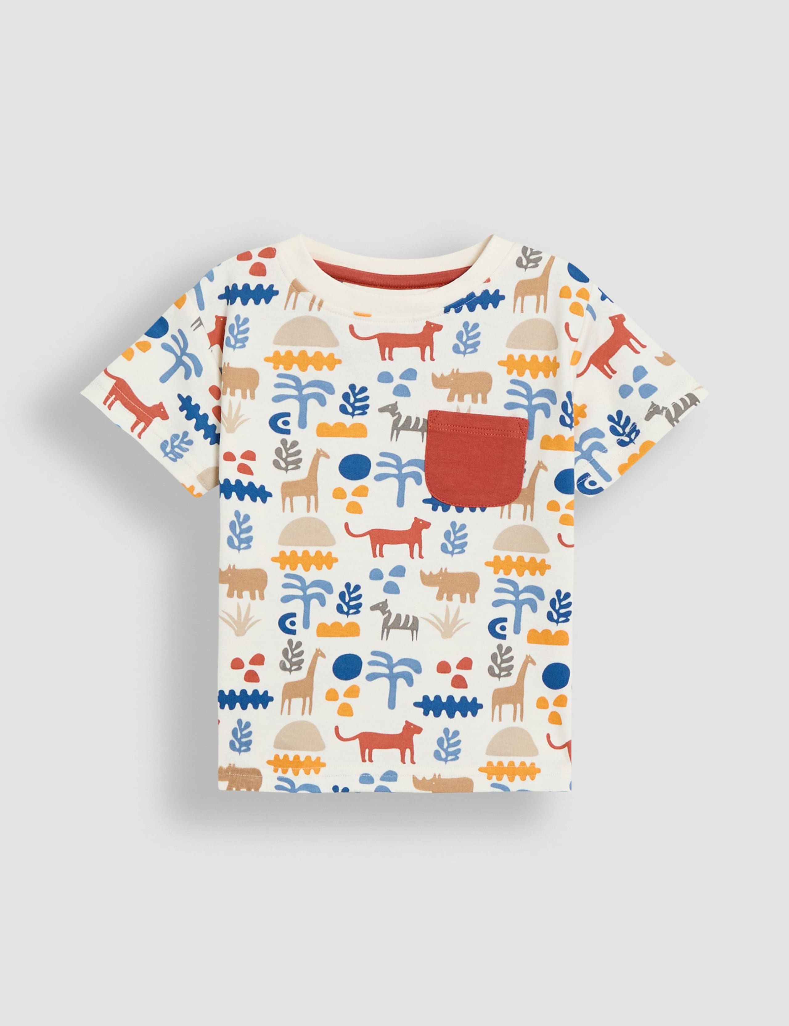 2pk Pure Cotton Safari & Plain T-Shirts (6 Mths - 5 Yrs) 4 of 5