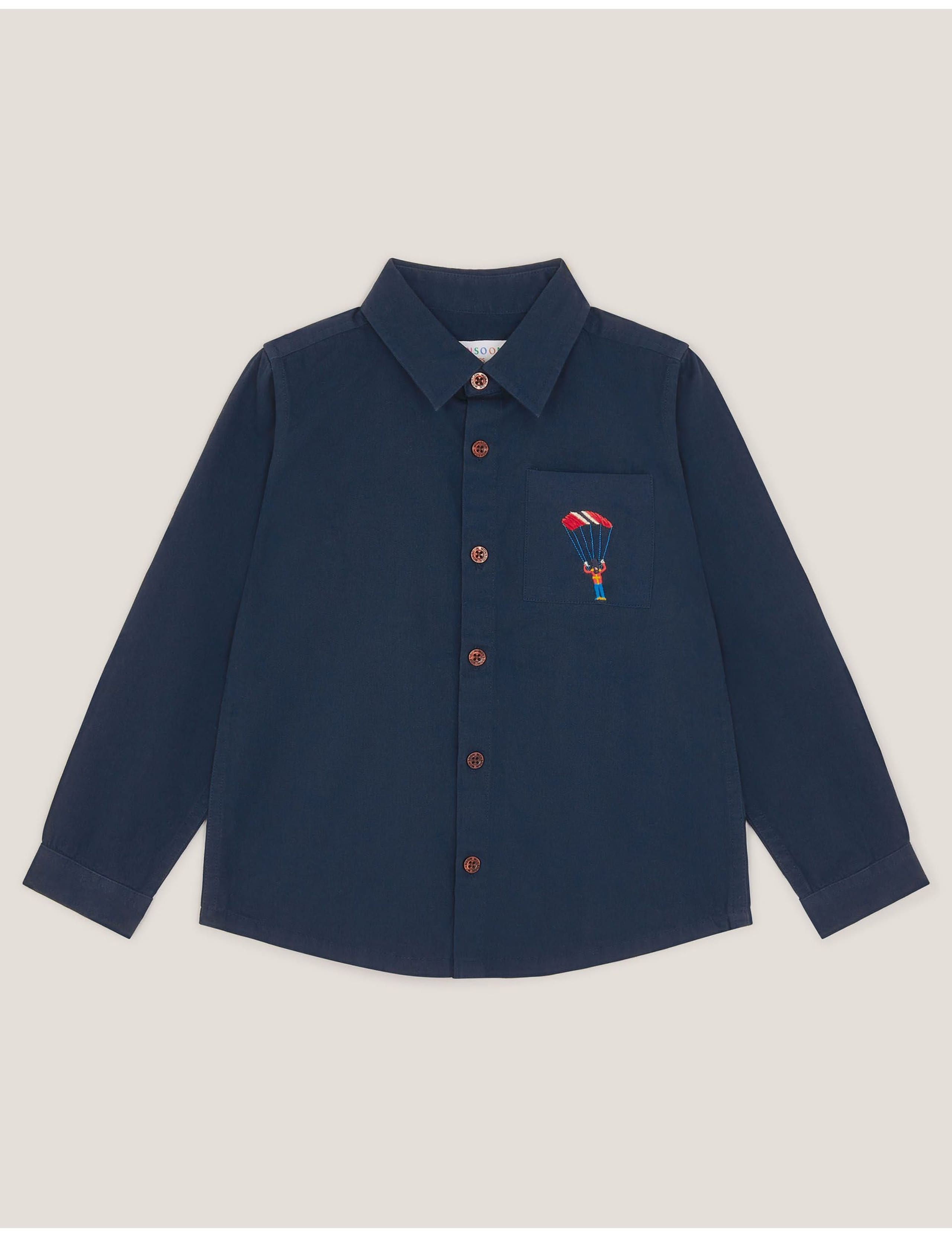 Pure Cotton Twill Shirt (2-13 Yrs) 1 of 3