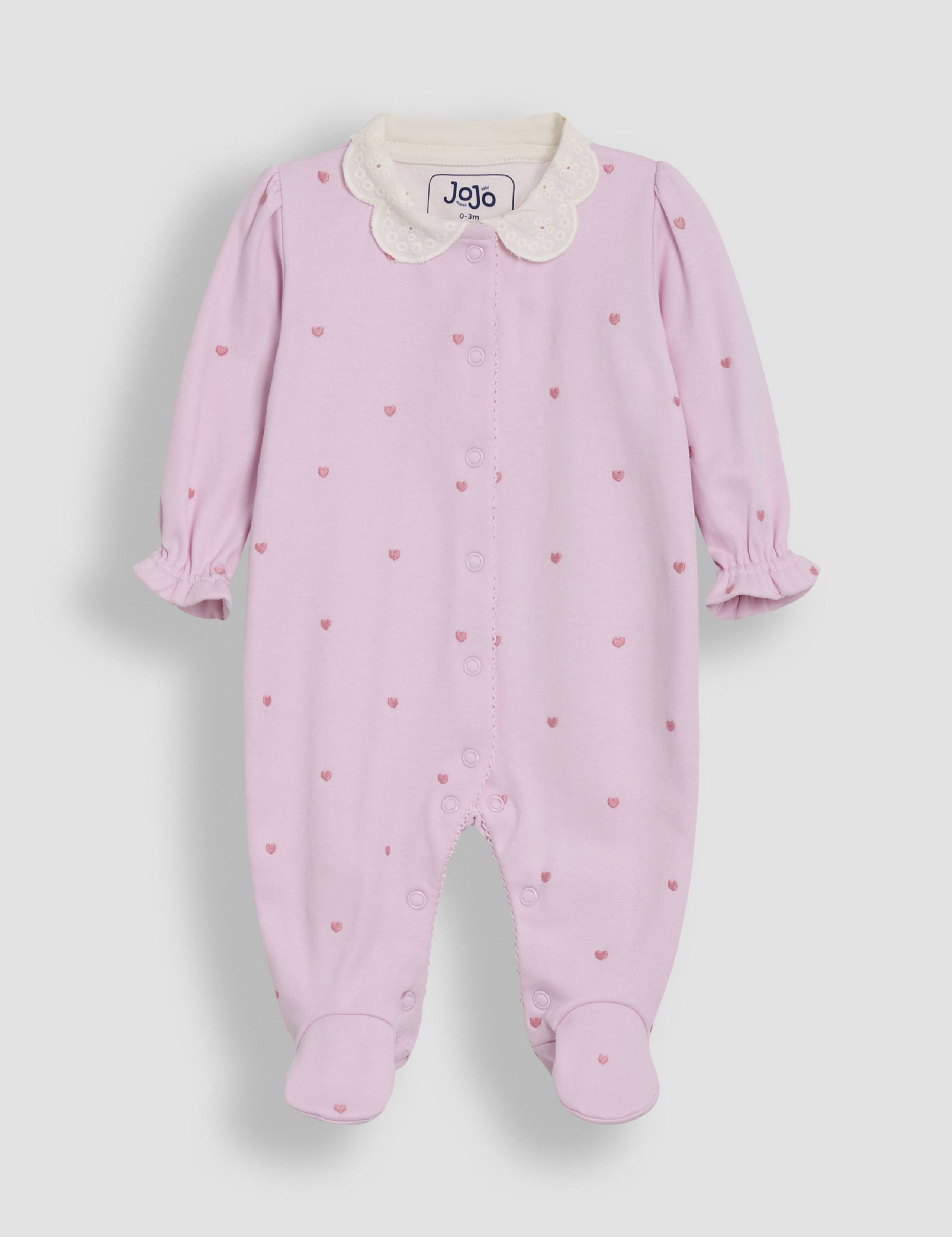 2pc Pure Cotton Heart Sleepsuit Set (Newborn - 12 Mths) 3 of 4