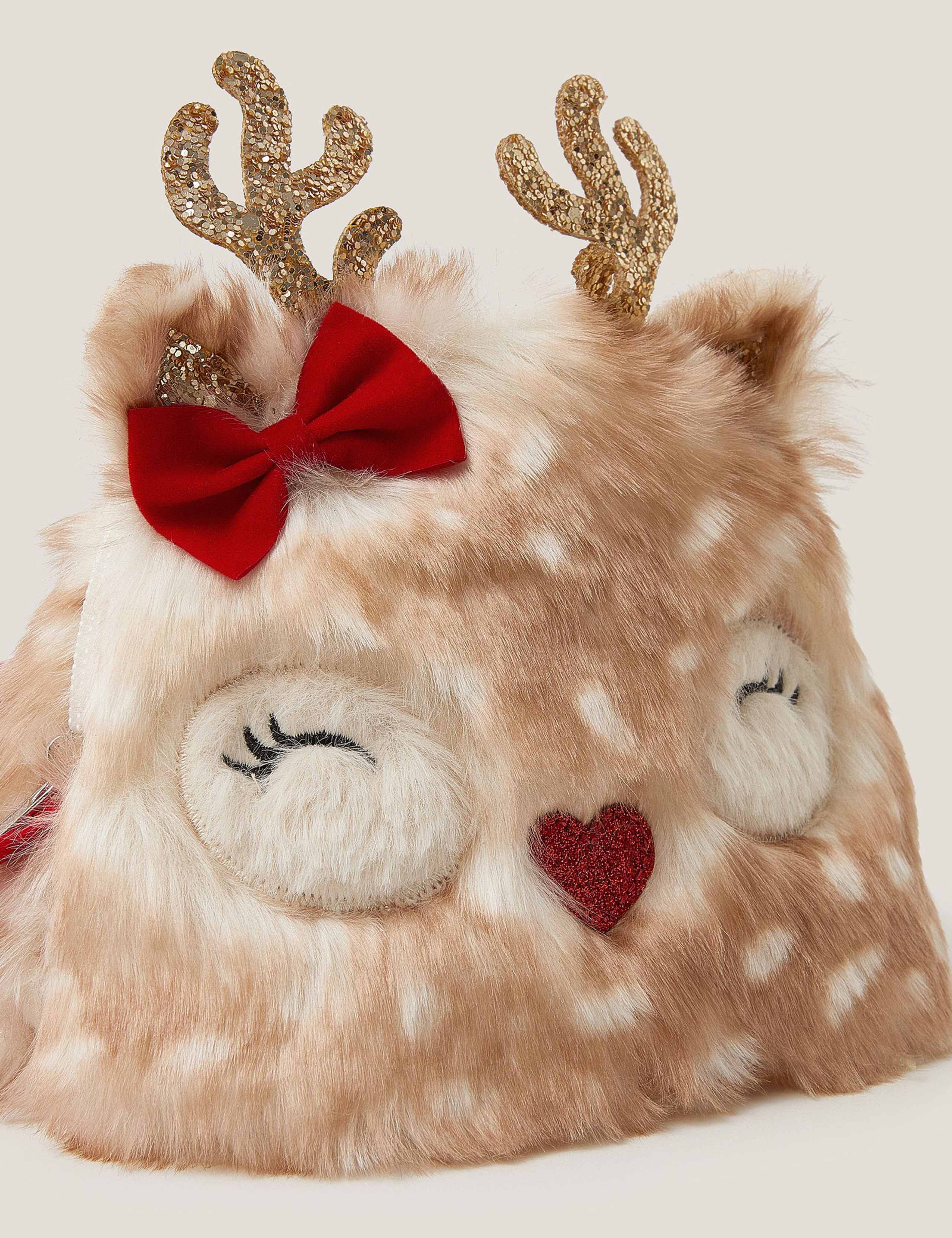 Kids' Fluffy Reindeer Bag 2 of 4