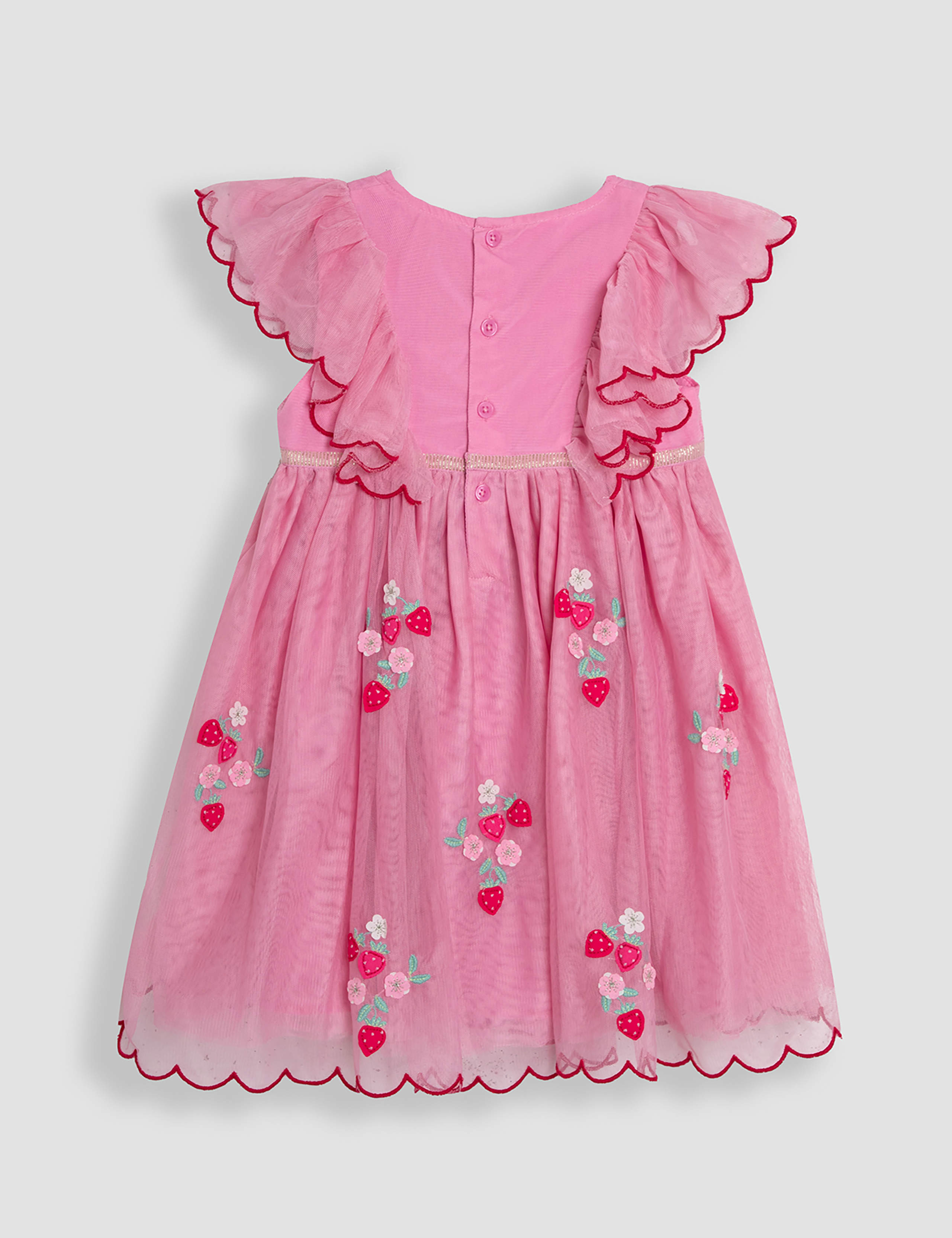Pure Cotton Strawberry Tulle Dress (6 Mths-5 Yrs) 2 of 4
