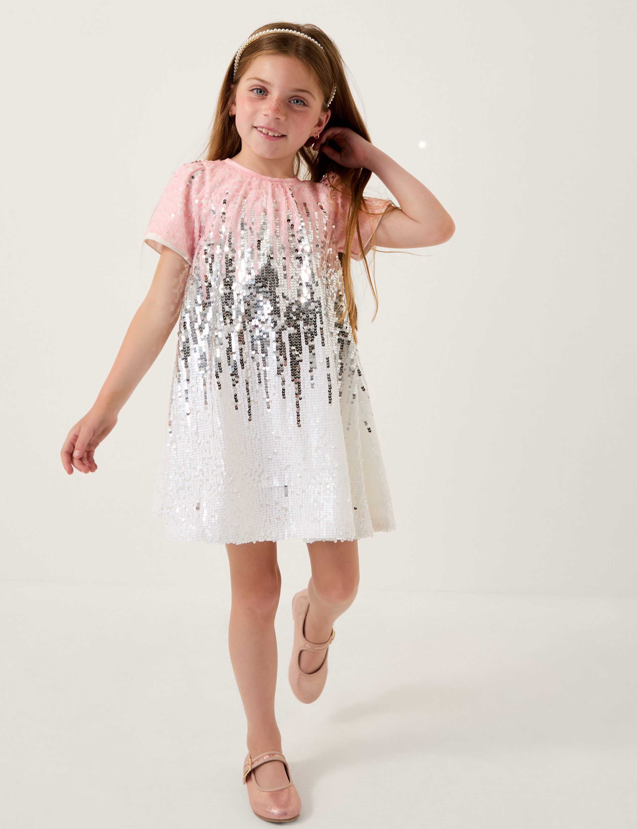 Sequin Ombre Dress (3-15 Years) 1 of 4