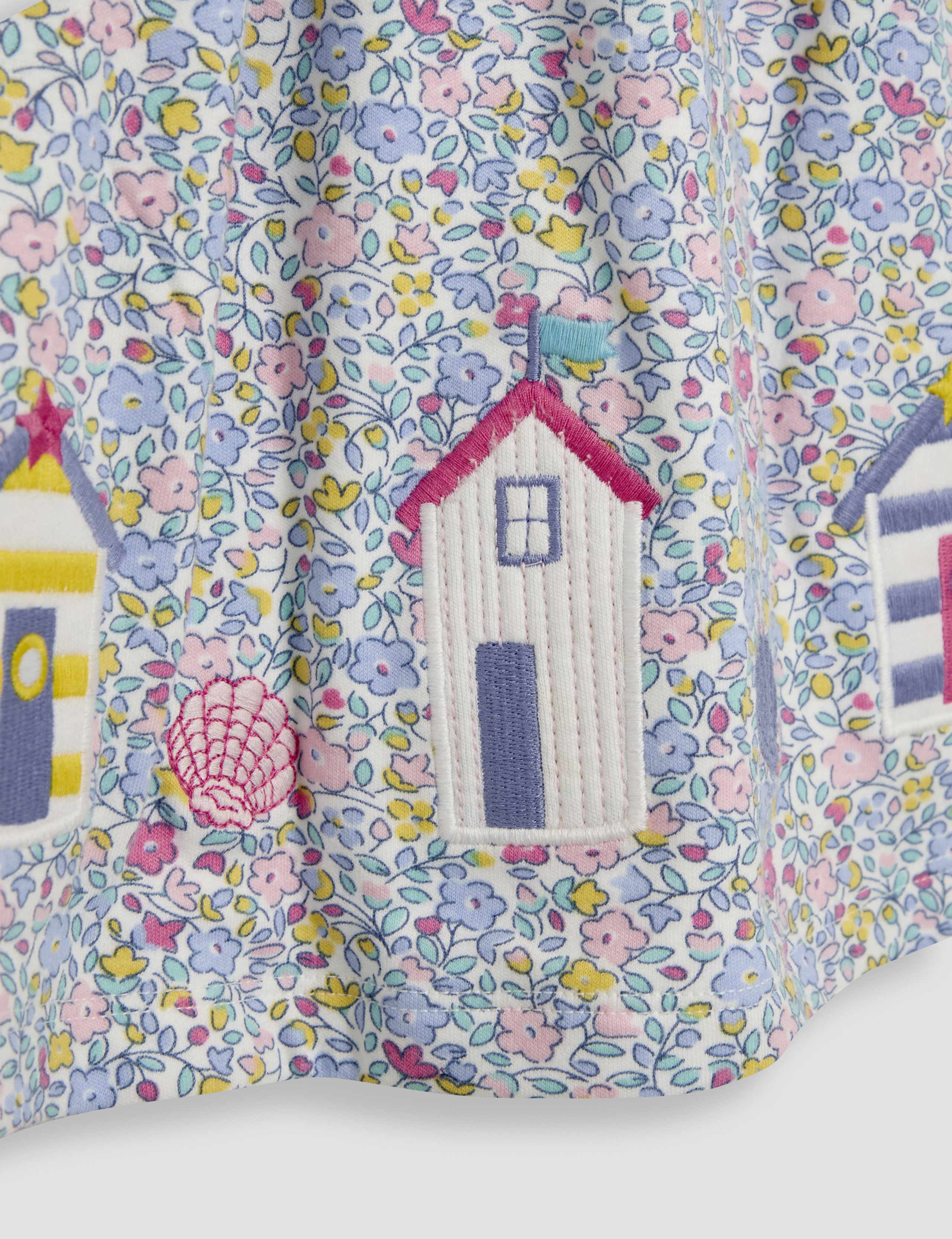 Pure Cotton Beach Hut Applique Floral Dress (6 Mths-5 Yrs) 3 of 3