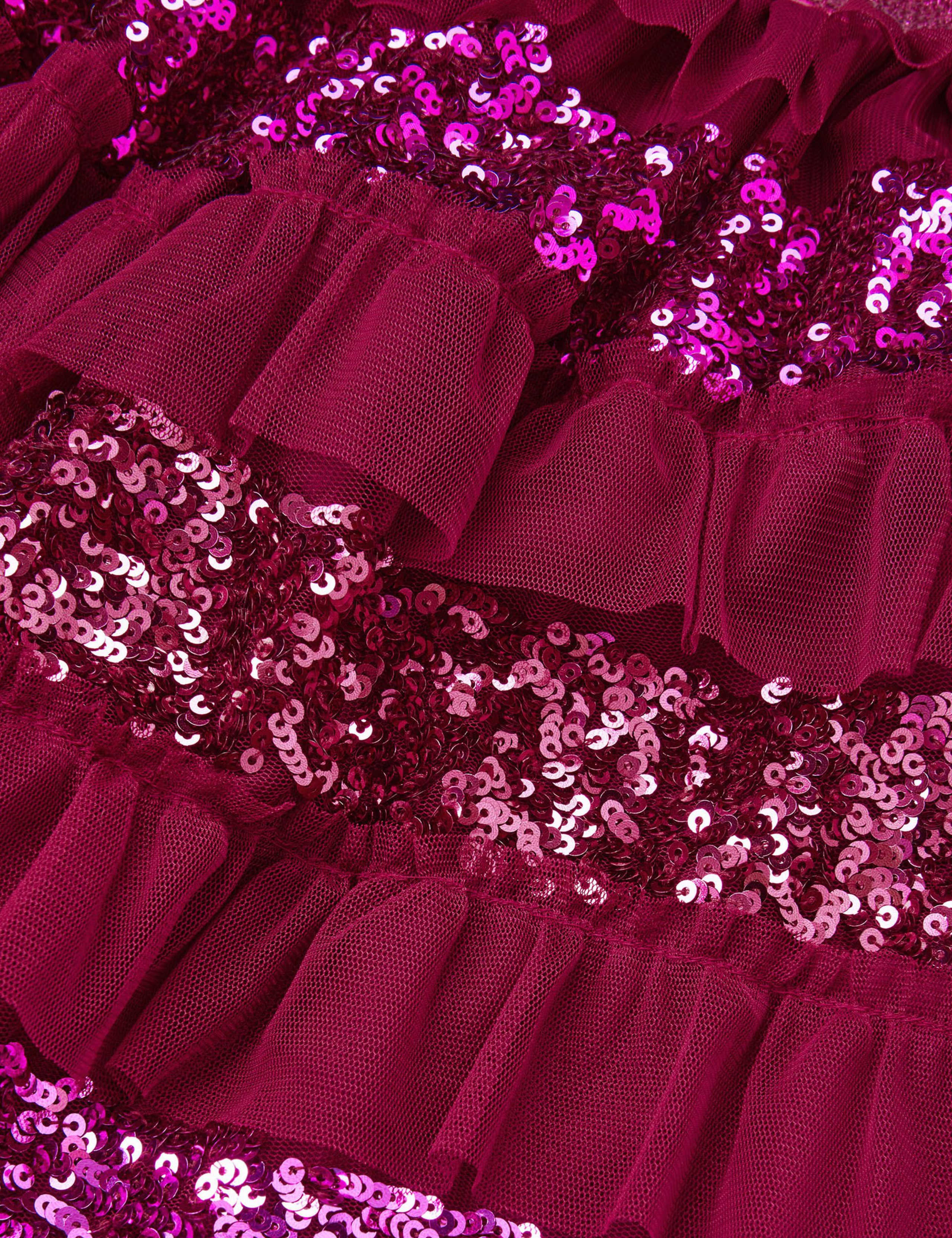 Sequin Tulle Ruffle Tiered Party Skirt (3-13 Yrs) 4 of 4