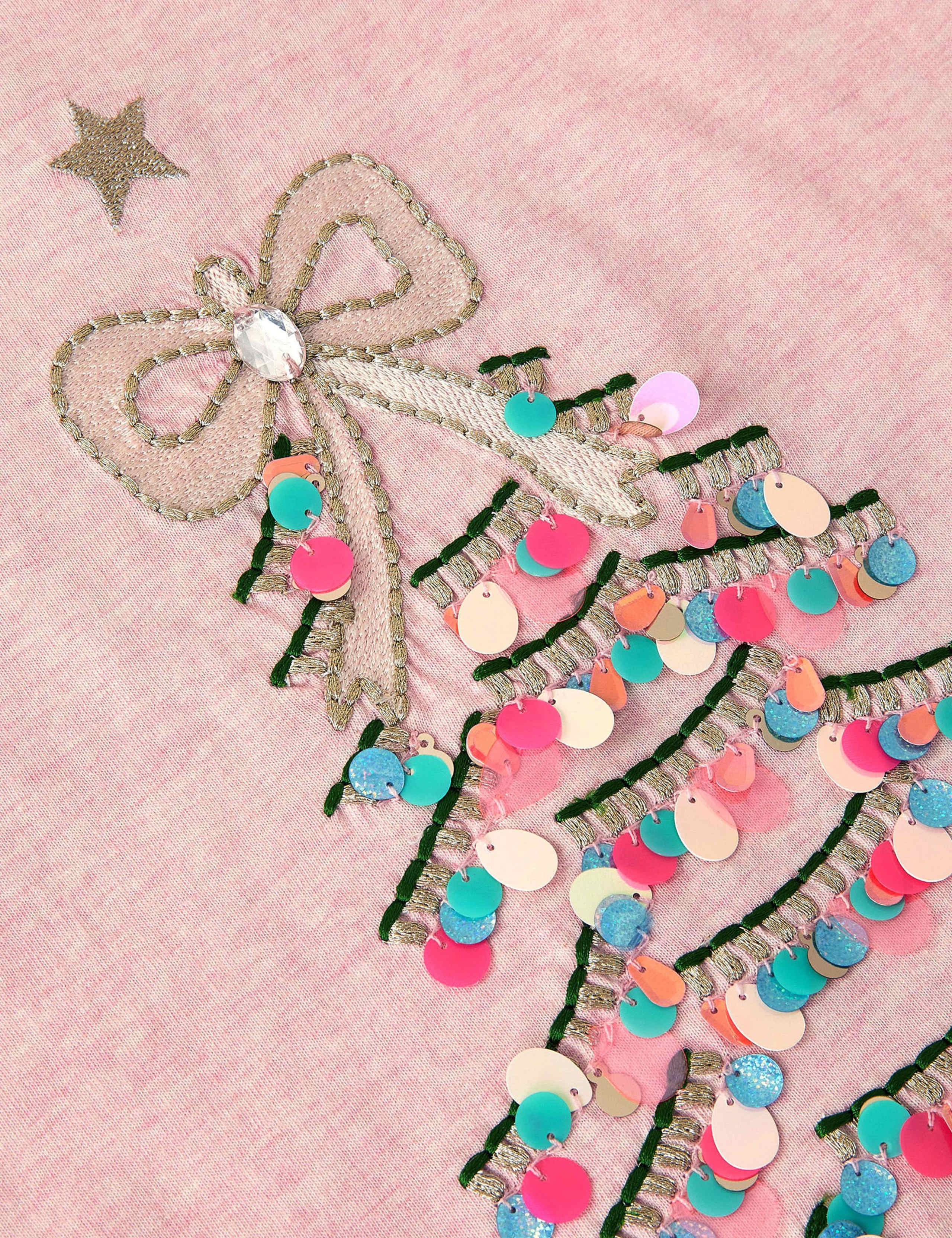 Pure Cotton Sequin Christmas Tree T-Shirt (3-13 Yrs) 4 of 4