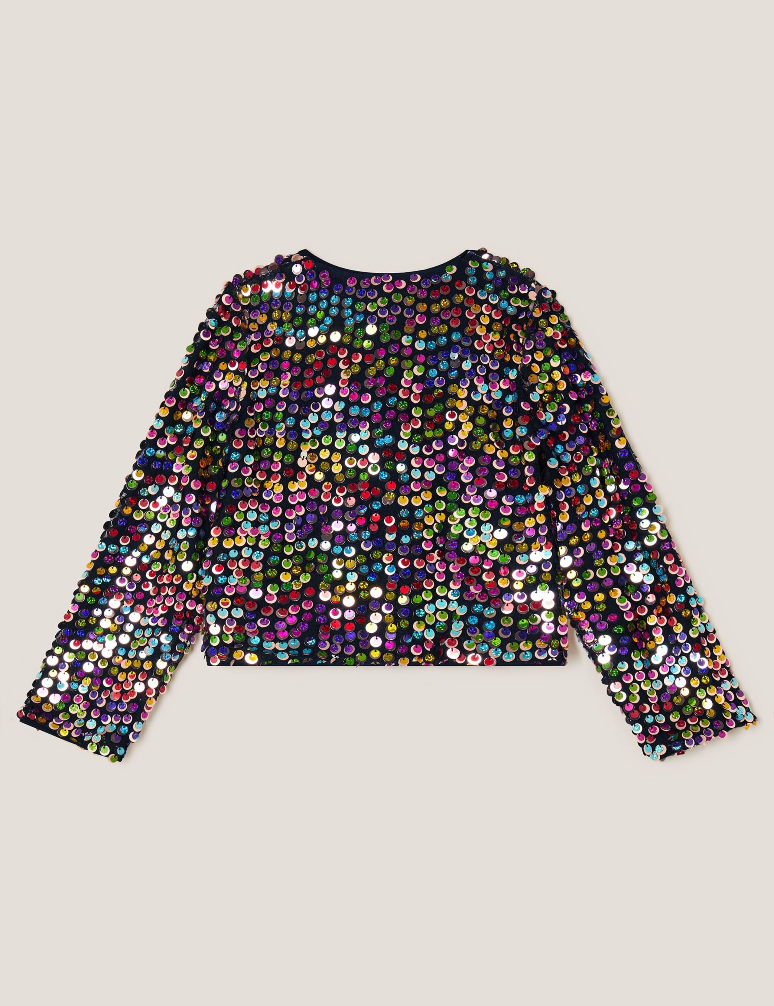 Rainbow Sequin Bow Cardigan (3-15 Yrs) 4 of 4