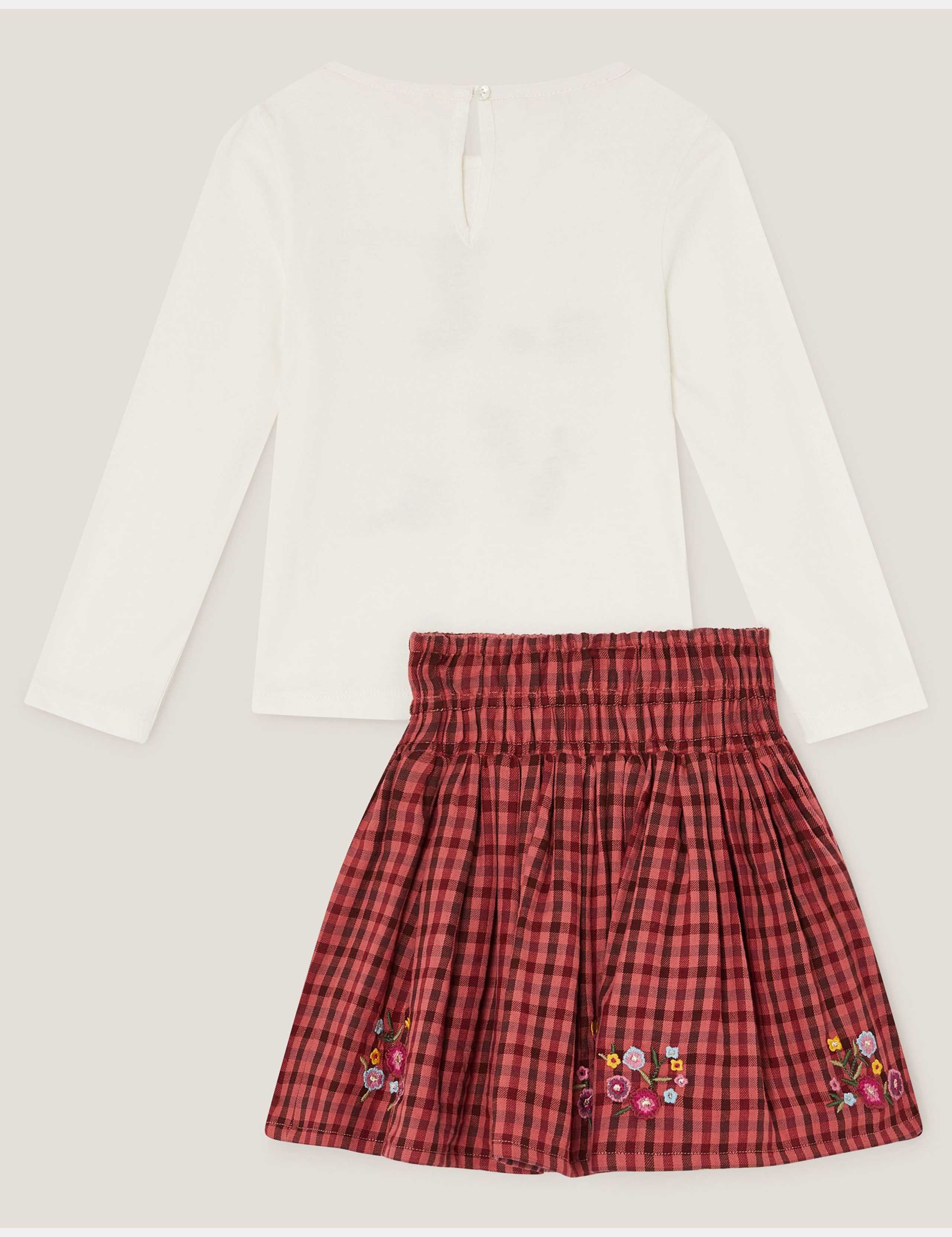 2pc Pure Cotton Gingham Top & Bottom Outfit (3-13 Yrs) 2 of 3