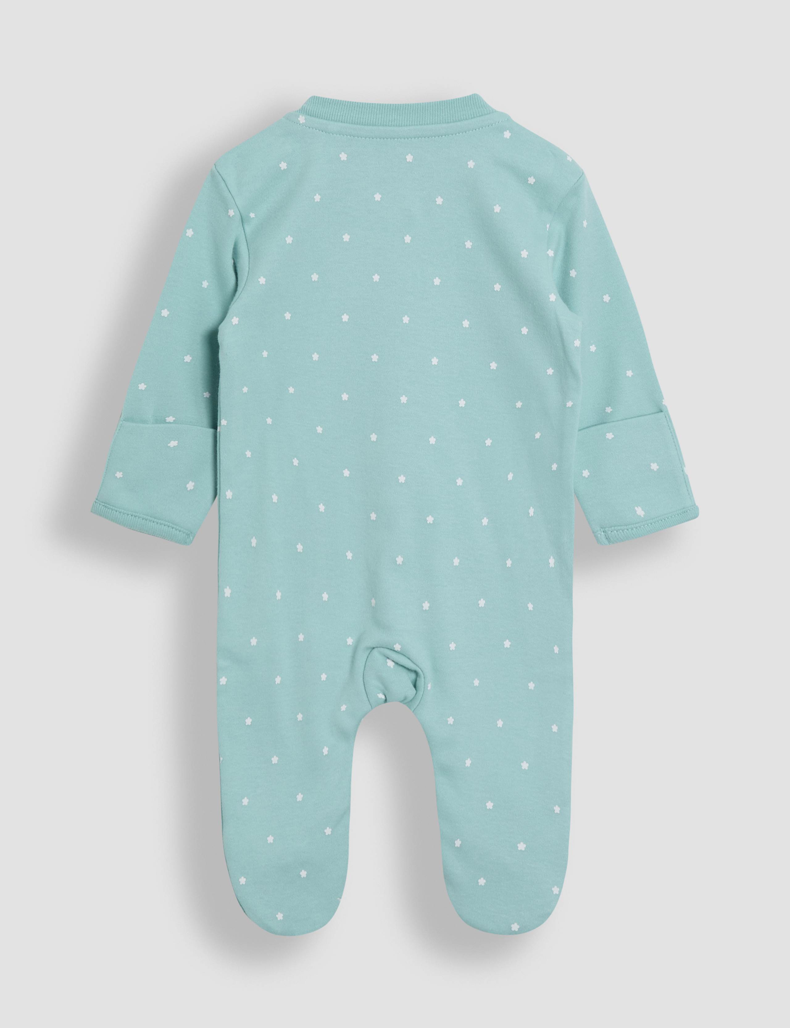 Pure Cotton Giraffe Appliqué Sleepsuit (0-12 Mths) 3 of 3