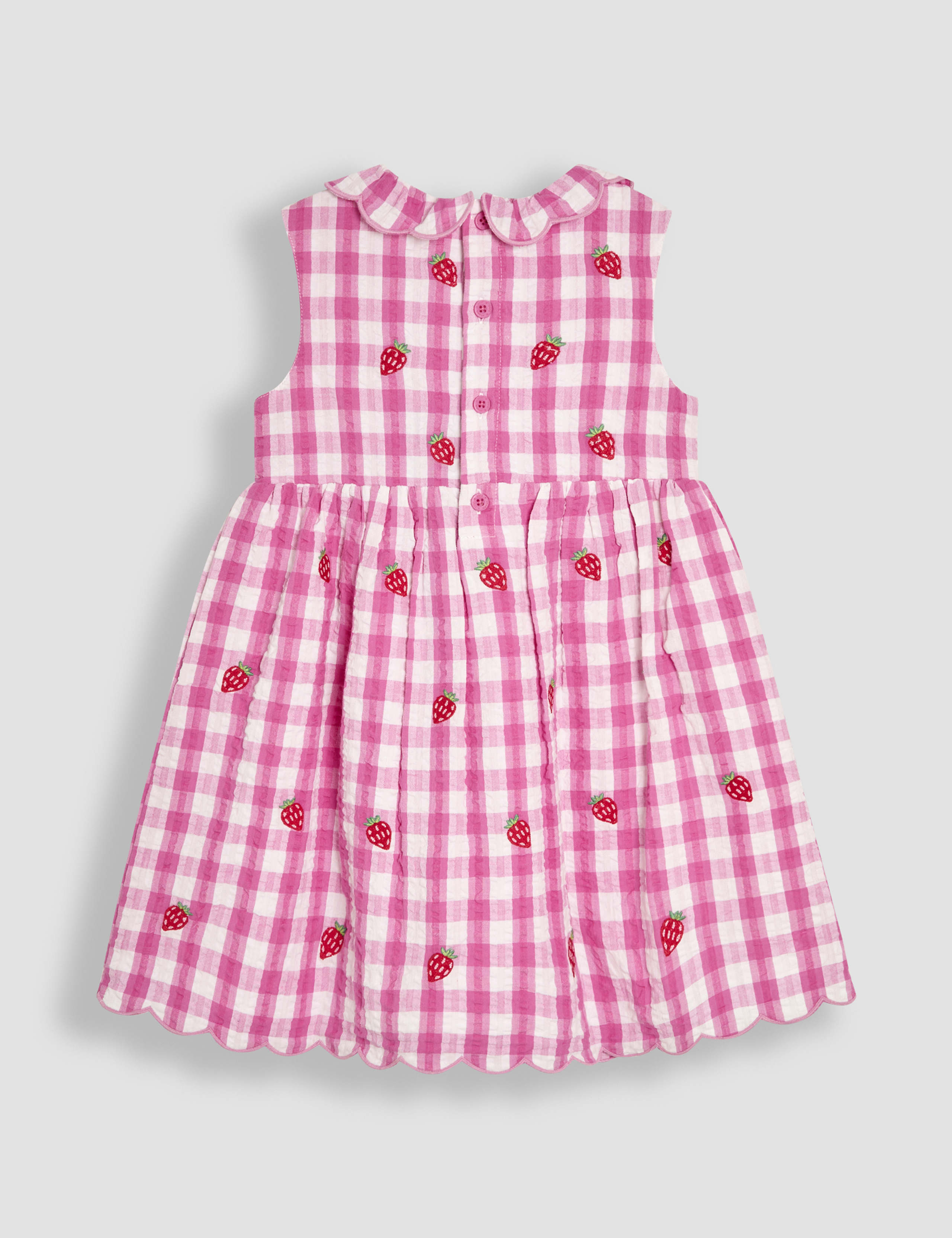 Pure Cotton Gingham Strawberry Dress (6 Mths - 5 Yrs) 3 of 3