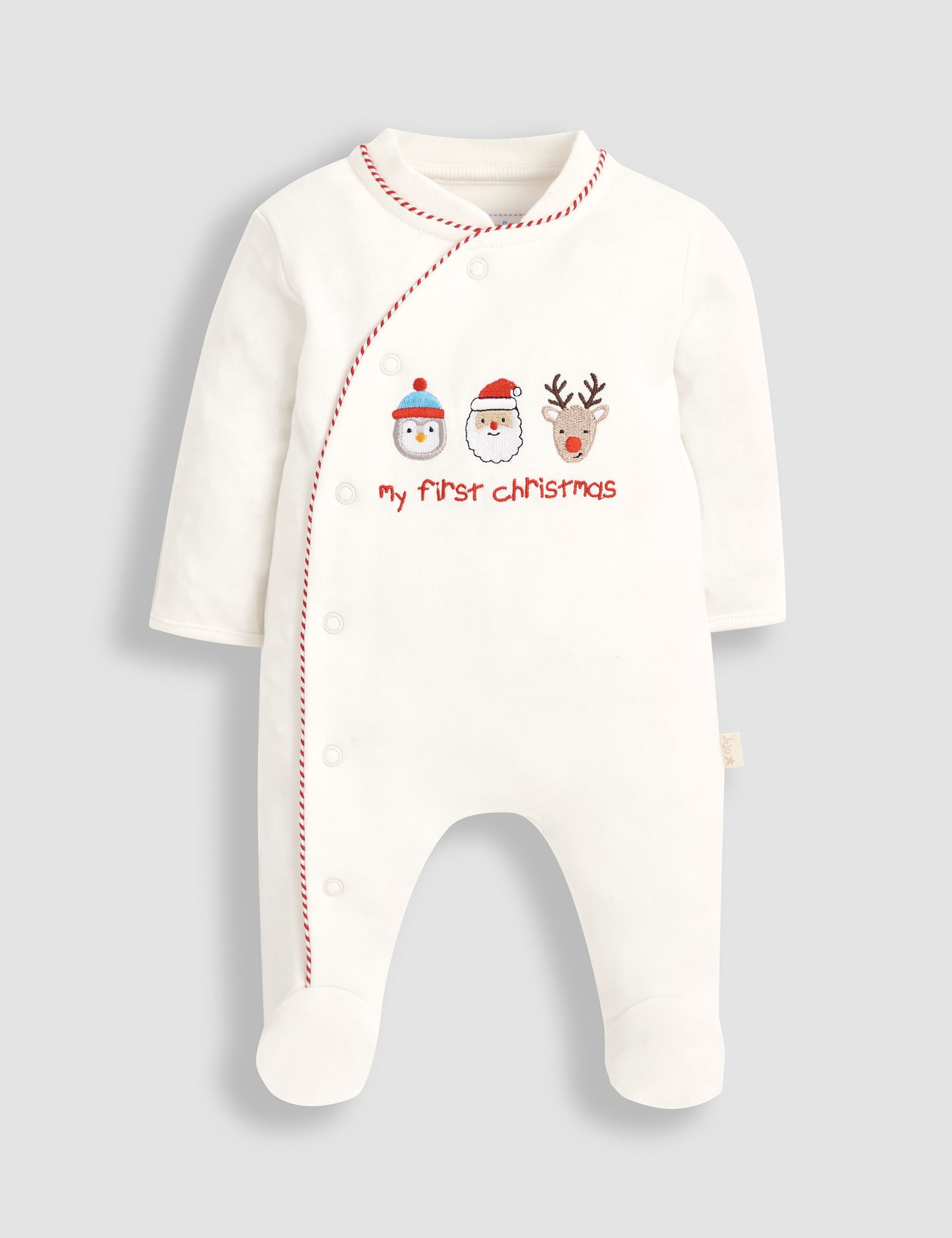 Pure Cotton My First Christmas Sleepsuit (0-12 Mths) 2 of 4