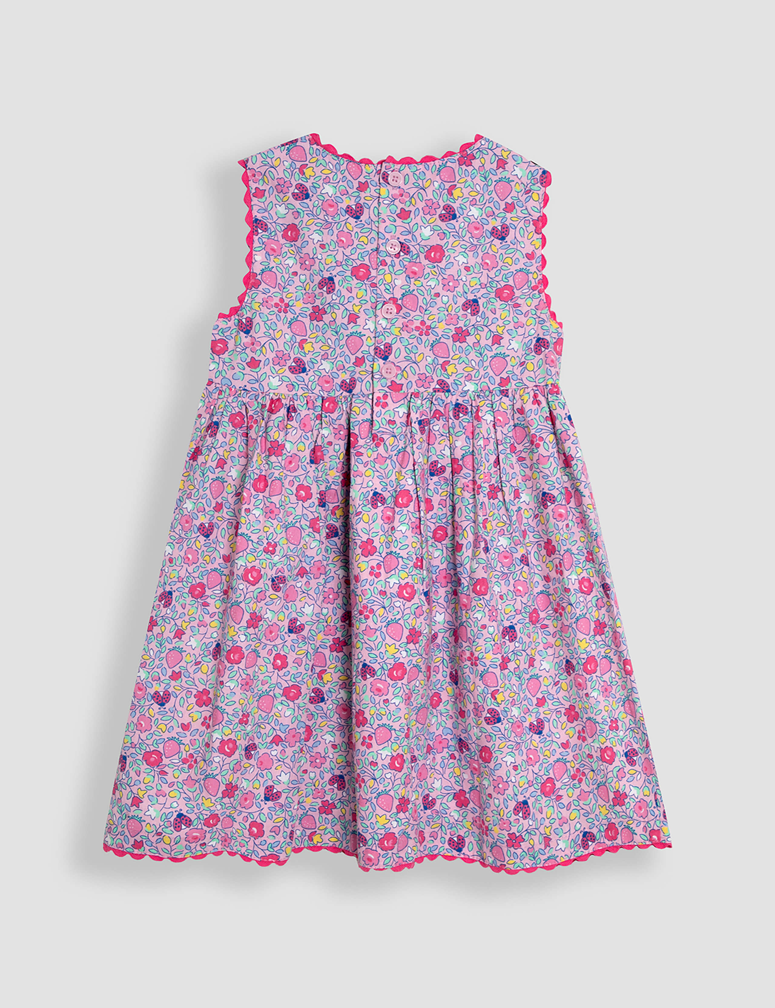 Pure Cotton Floral Strawberry Dress (6 Mths - 5 Yrs) 2 of 3