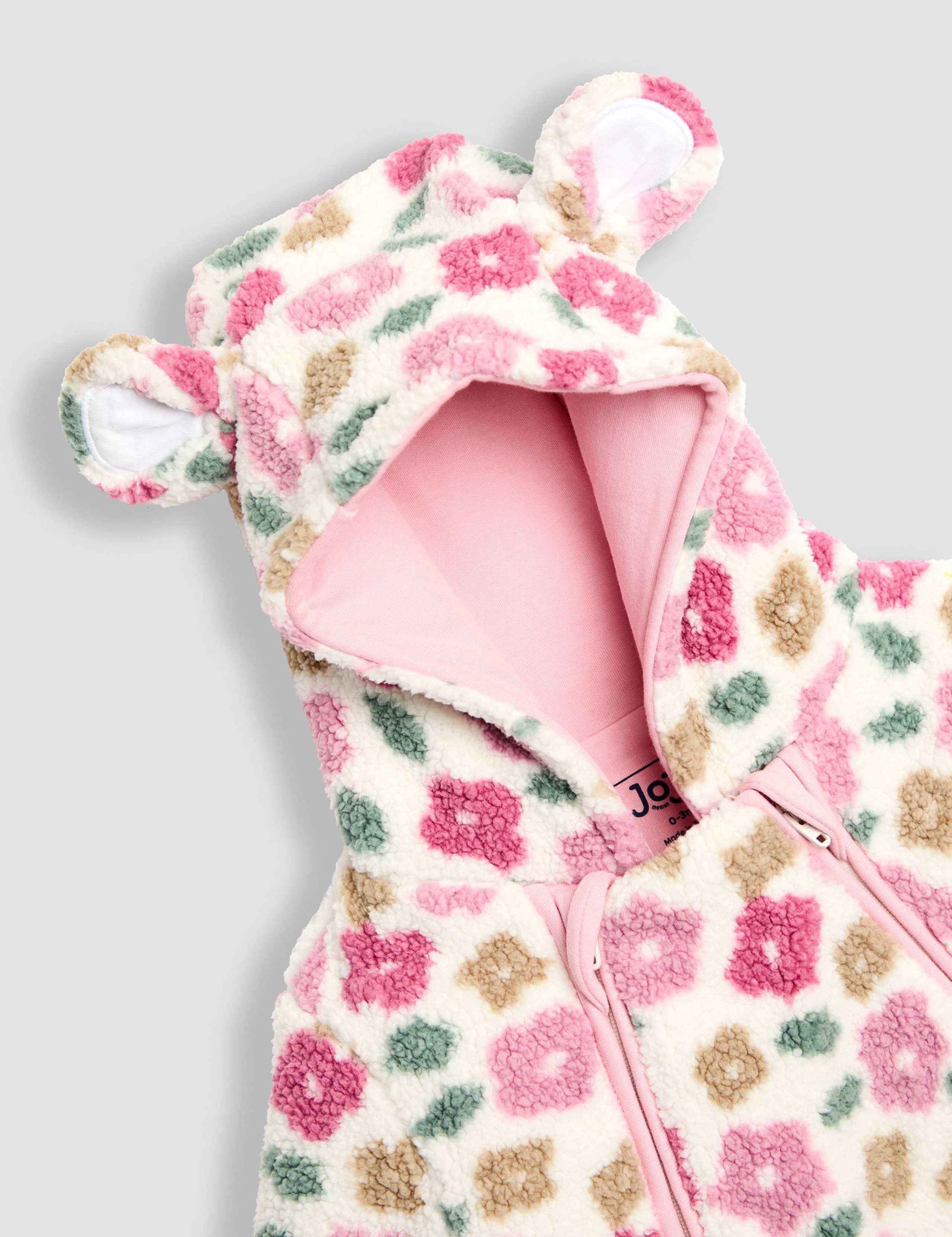 Fleece Floral Pramsuit (0-12 Mths) 4 of 5