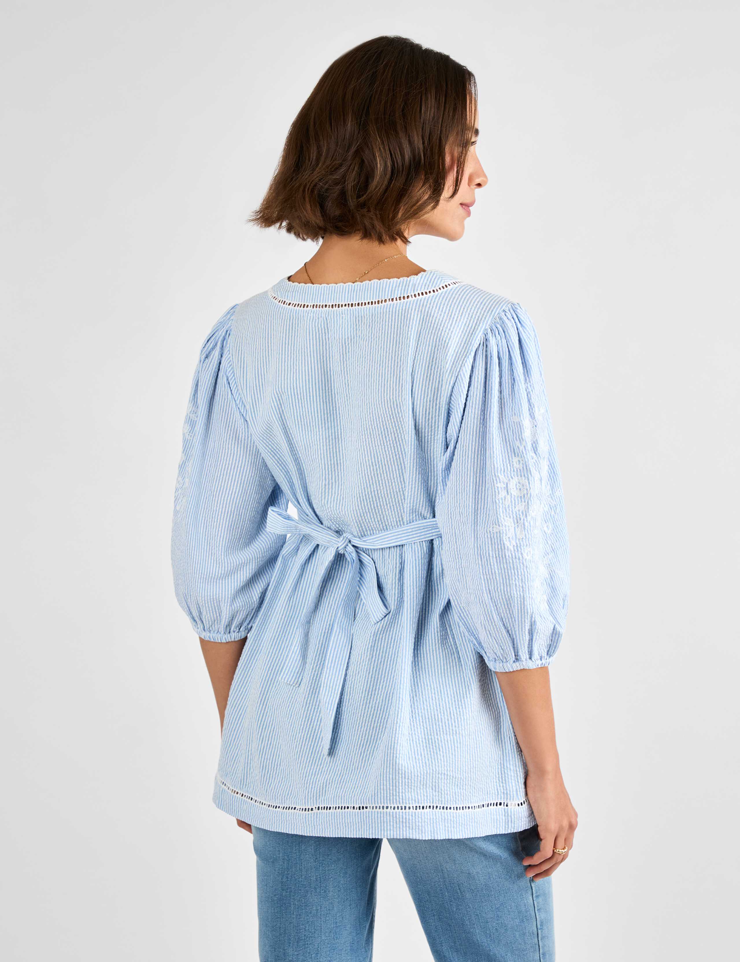 Maternity Pure Cotton Embroidered Blouse 2 of 4