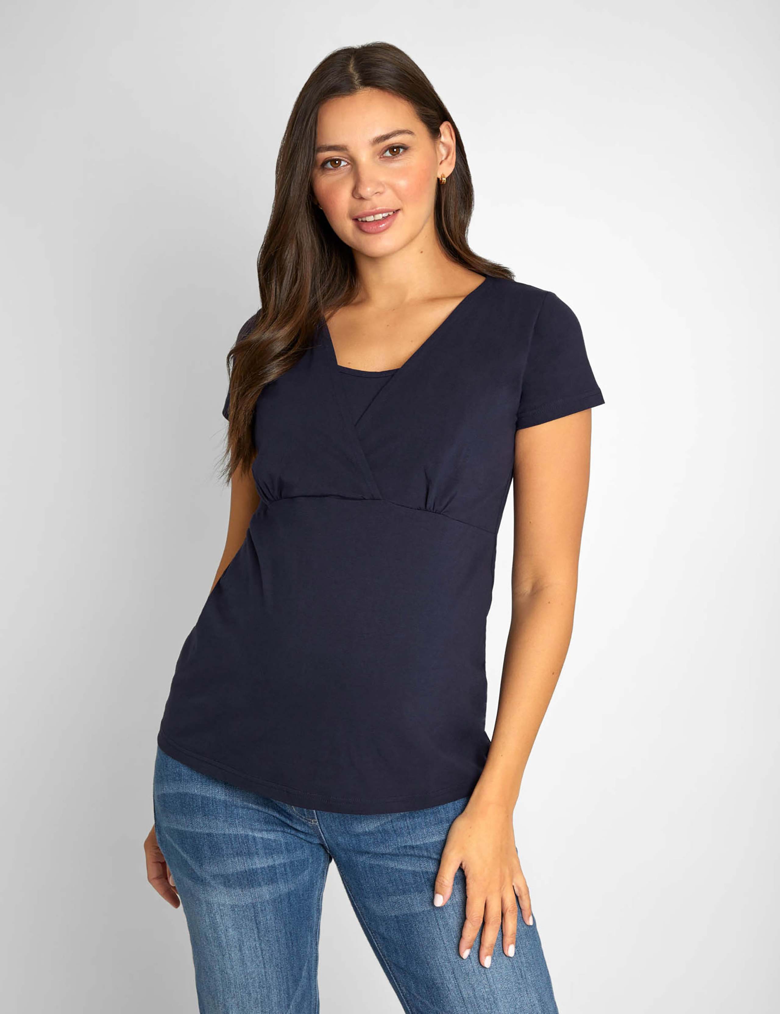 2pk V-Neck Maternity & Nursing T-Shirts 3 of 9