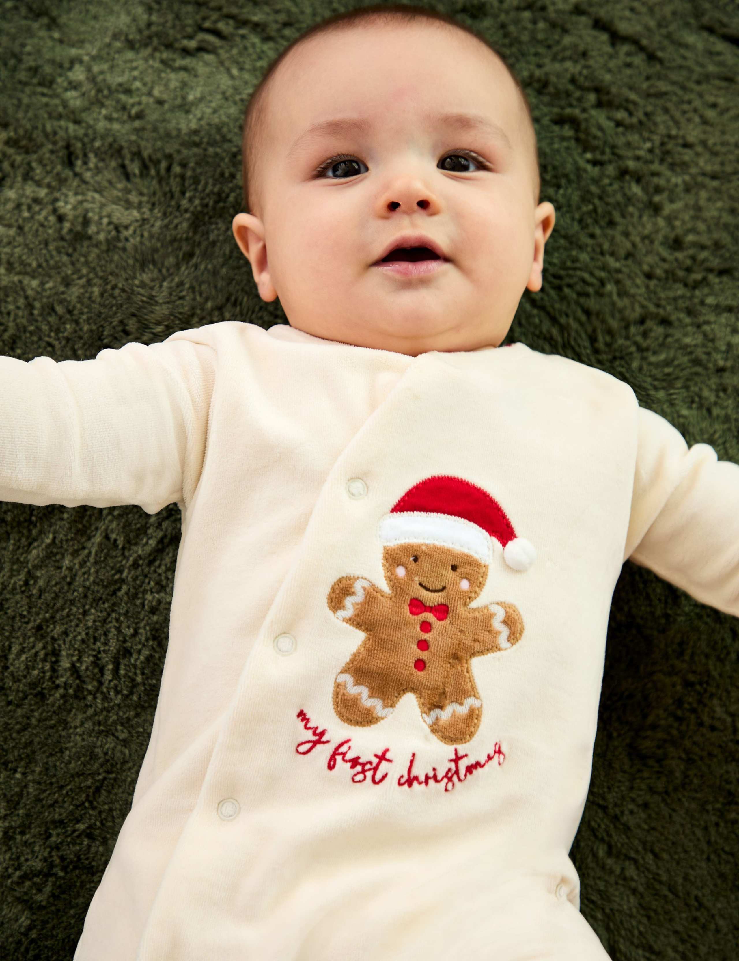 Velour My First Christmas All in One (0-12 Mths) 1 of 5