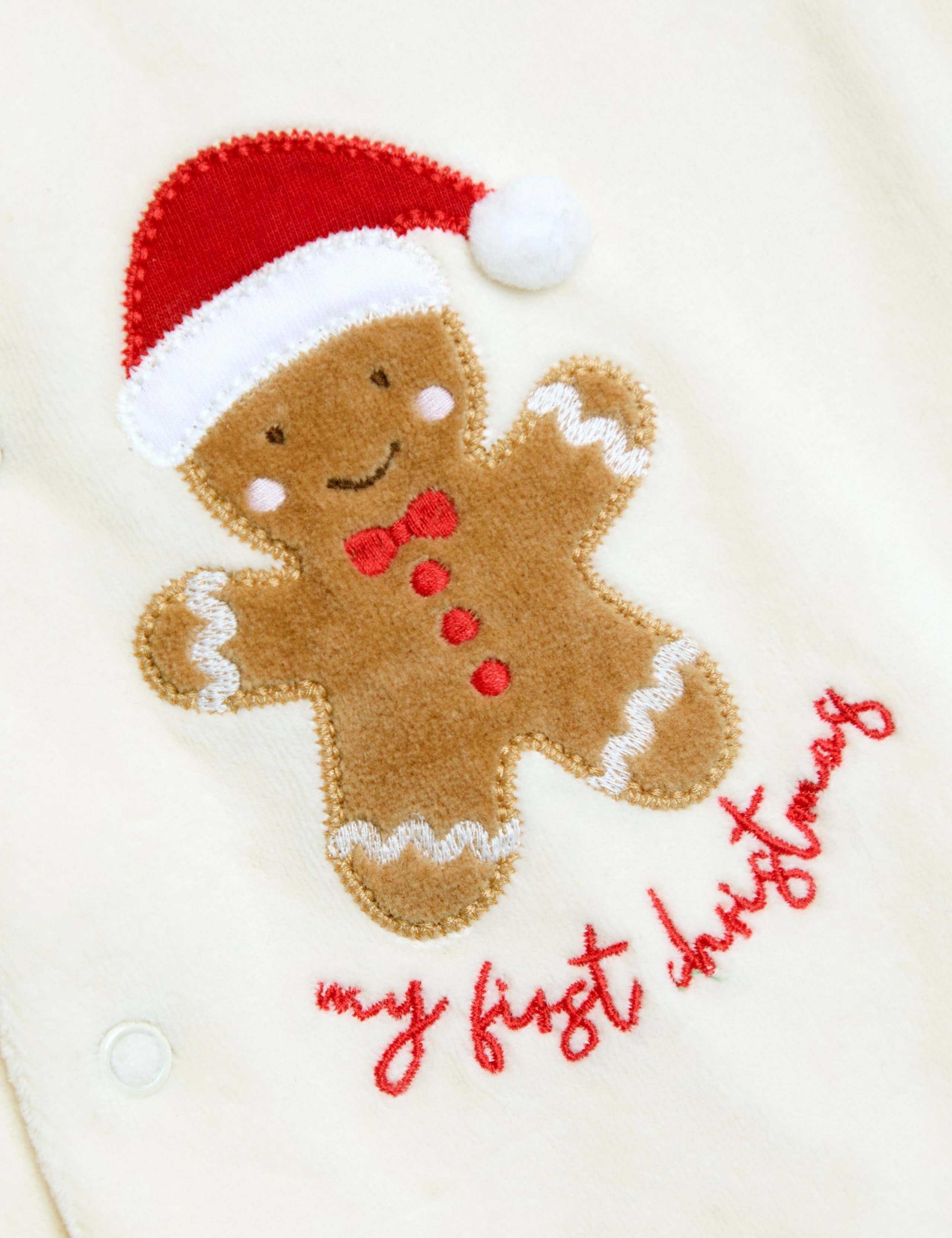 Velour My First Christmas All in One (0-12 Mths) 3 of 5