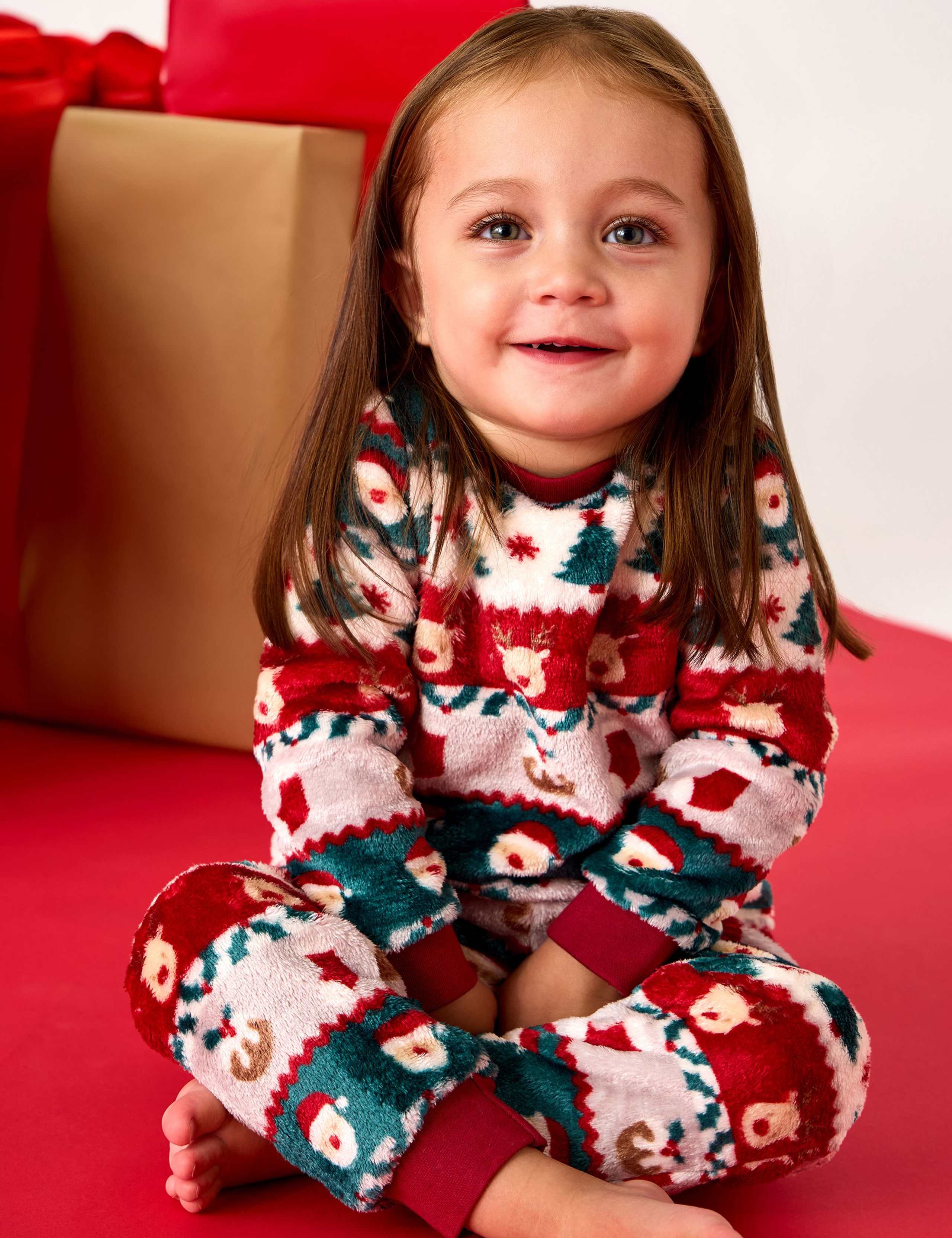 Fleece Christmas Fair Isle Pyjamas (12 Mths - 7 Yrs) 6 of 8