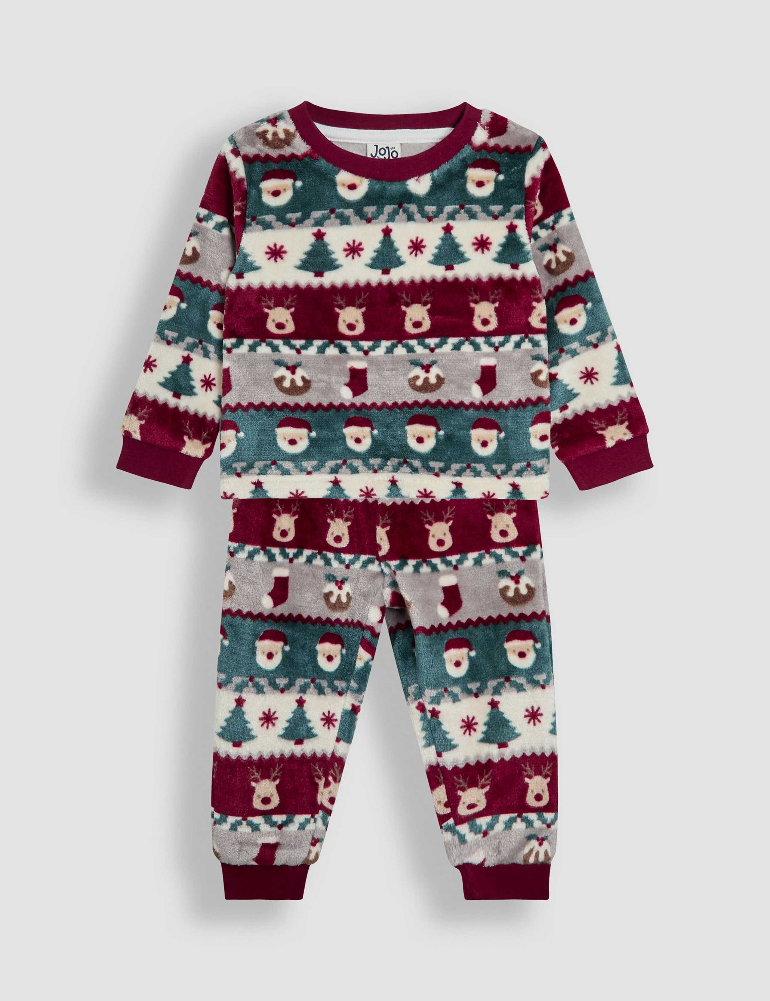 Fleece Christmas Fair Isle Pyjamas (12 Mths - 7 Yrs) 8 of 8