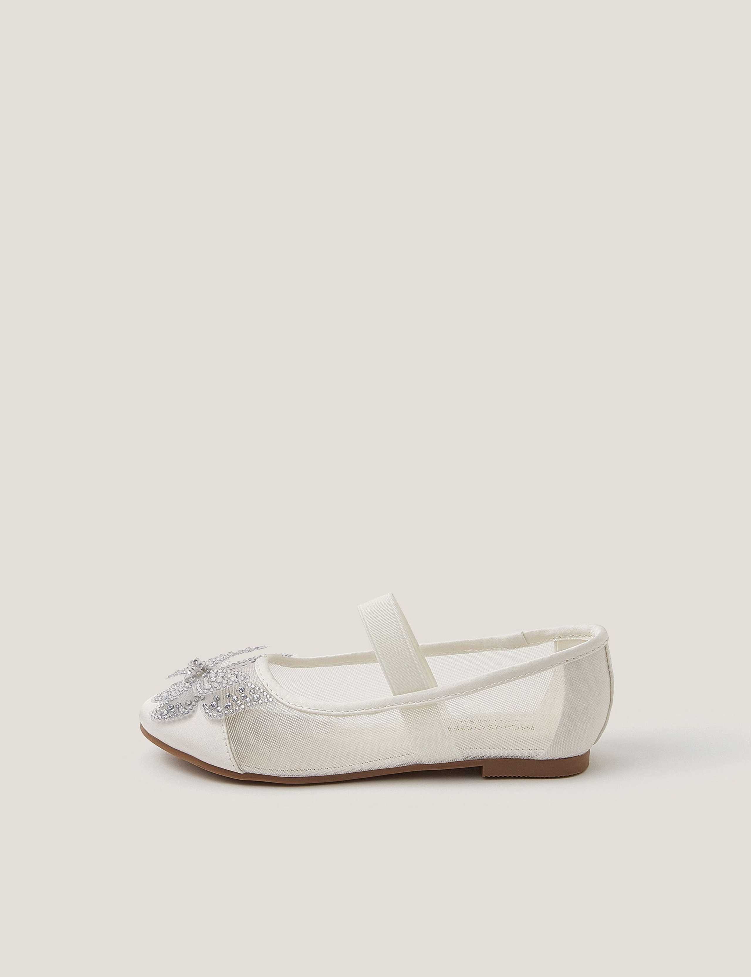 Kids' Butterfly Mesh Ballet Pumps (7 Small - 4 Large) 3 of 3