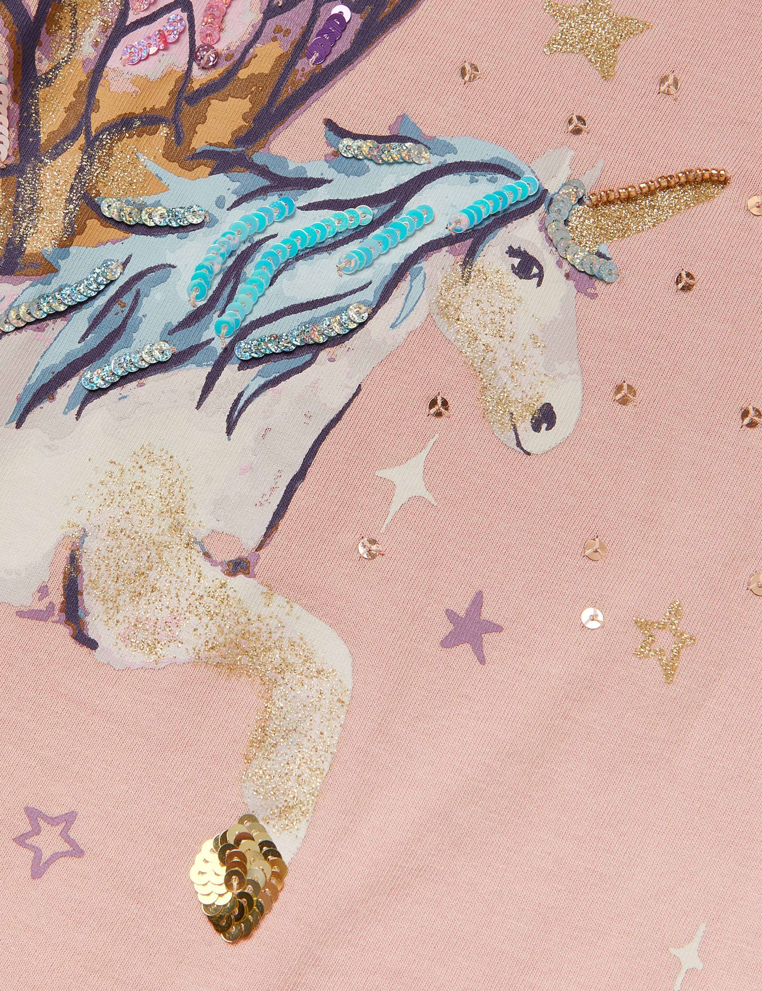 Pure Cotton Unicorn Embellished Top (3-13 Yrs) 4 of 4