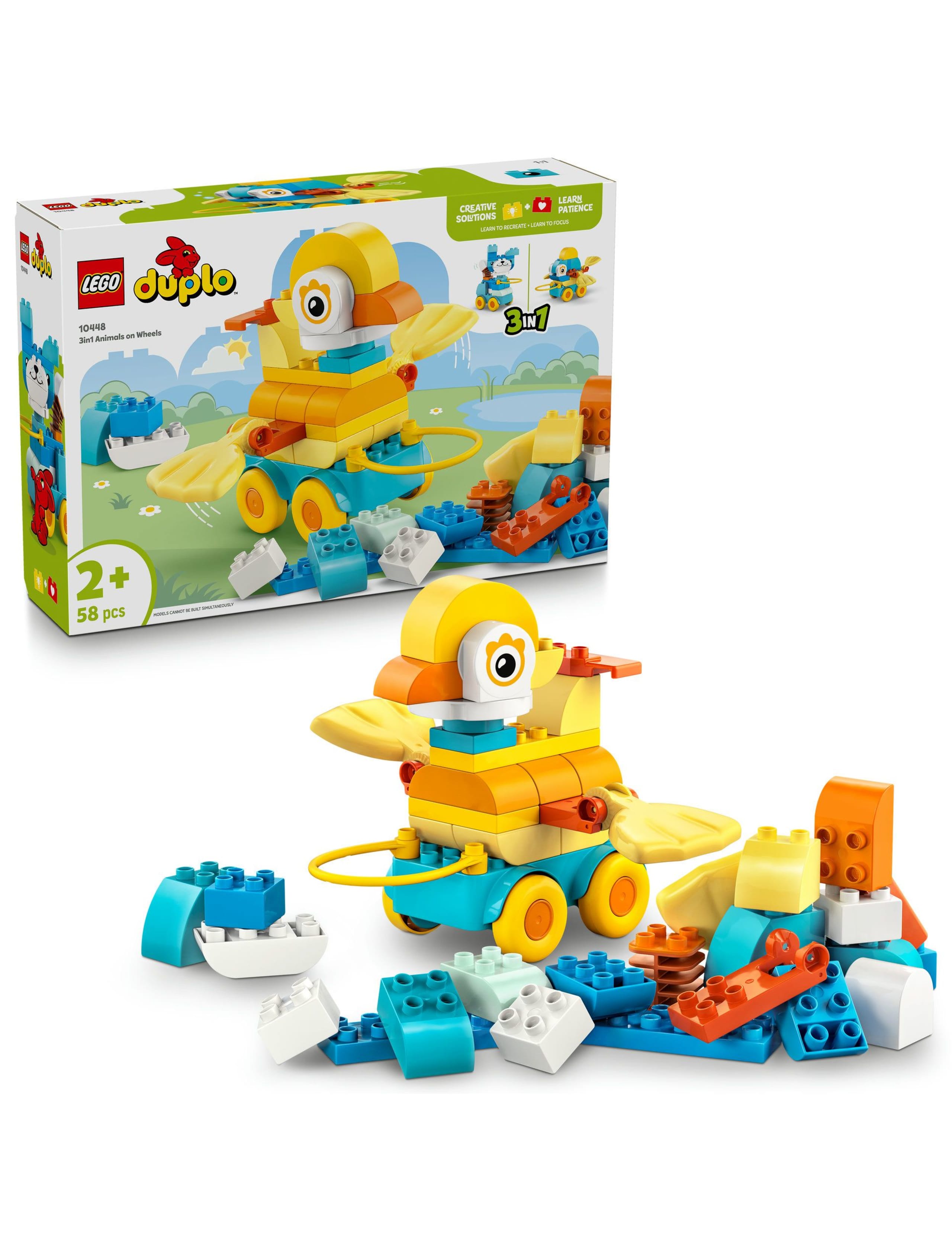 LEGO DUPLO 3in1 Animals on Wheels Building Toy 10448(2+ Yrs) 1 of 6