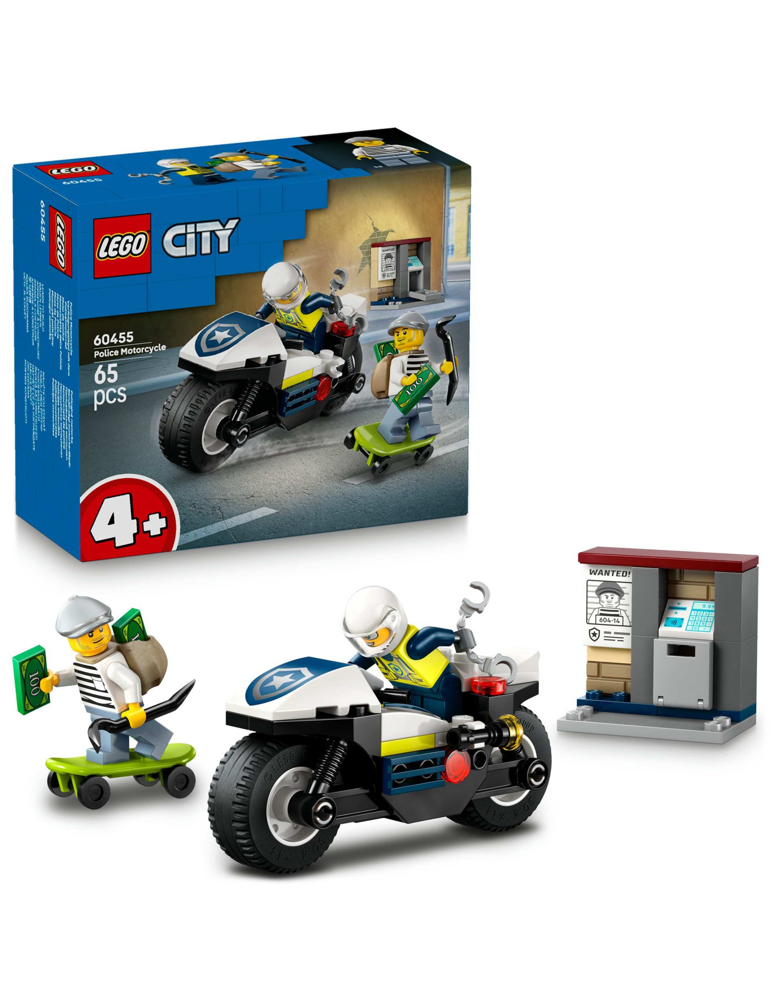 LEGO City Police Motorcycle Chase Toy Set 60455(4+ Yrs) 1 of 6