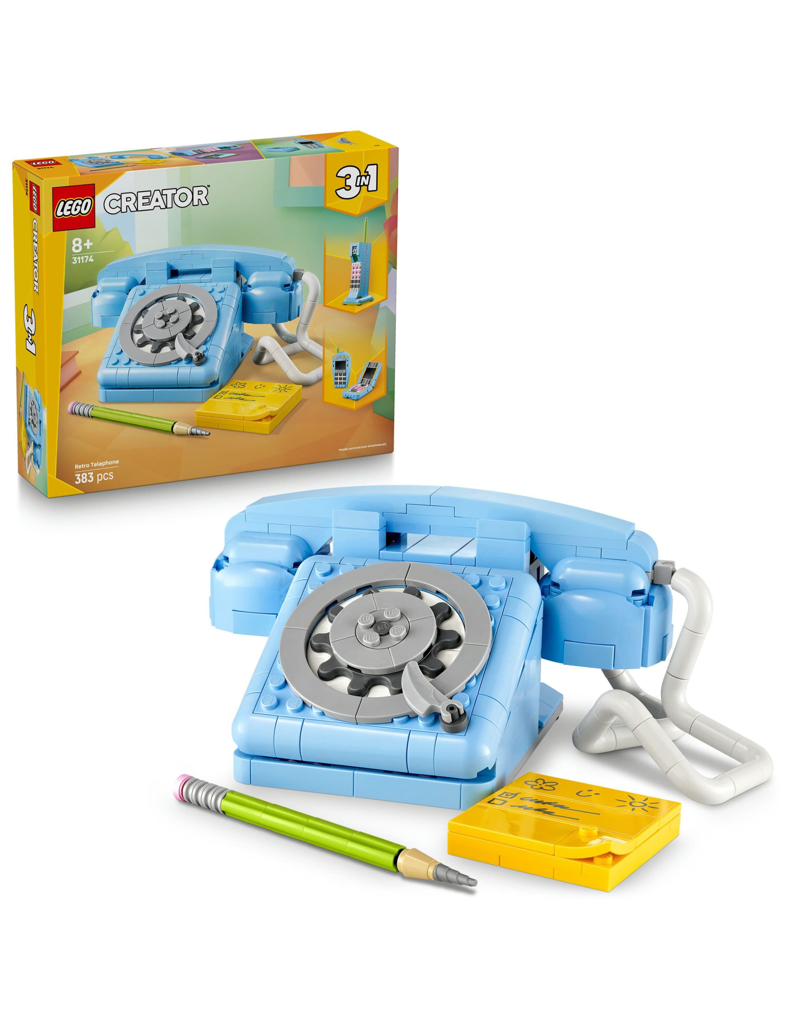 LEGO Creator 3in1 Retro Telephone Building Toy 31174(8+ Yrs) 1 of 6