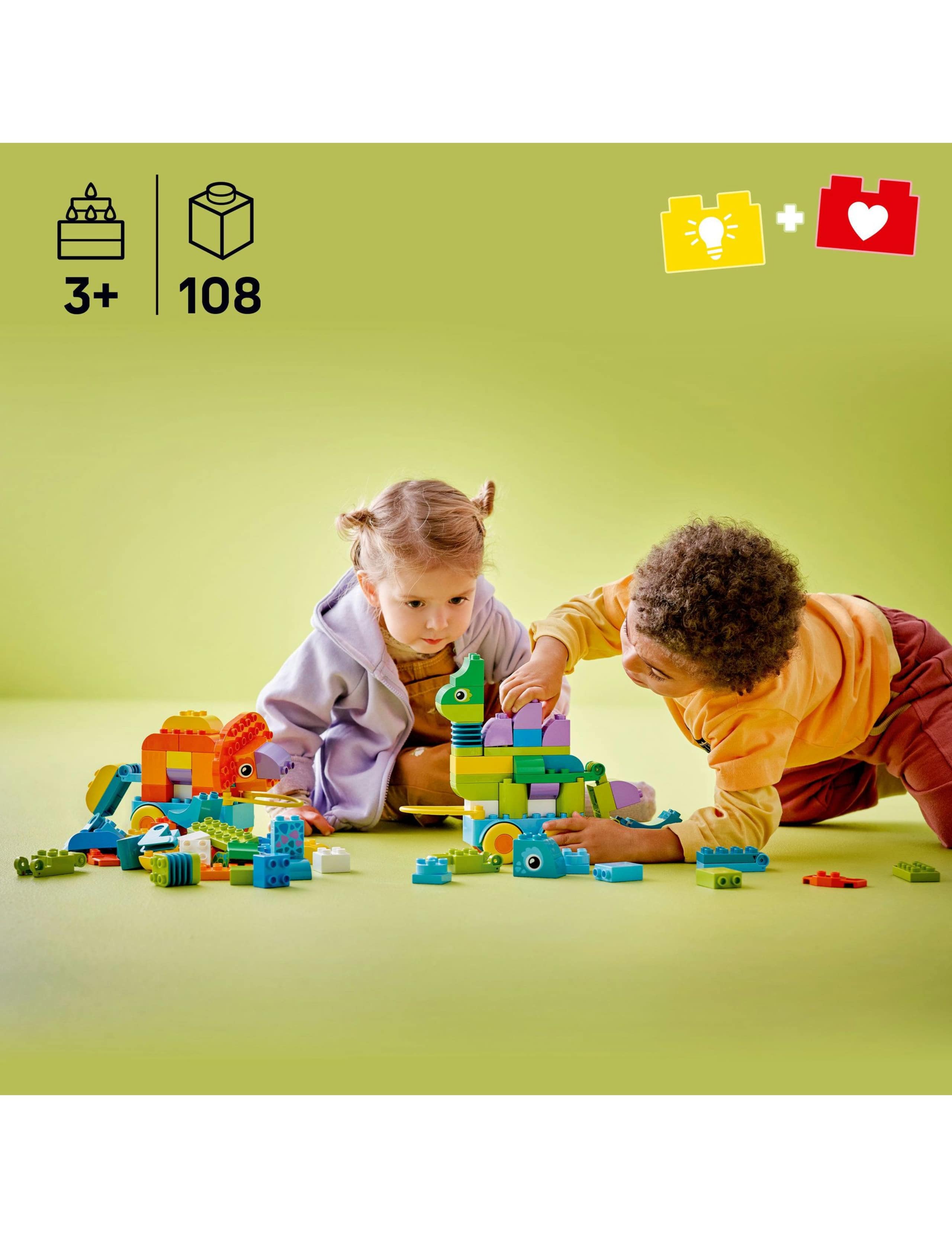 LEGO DUPLO 3in1 Dinosaurs on Wheels Toy 10451(3+ Yrs) 3 of 6