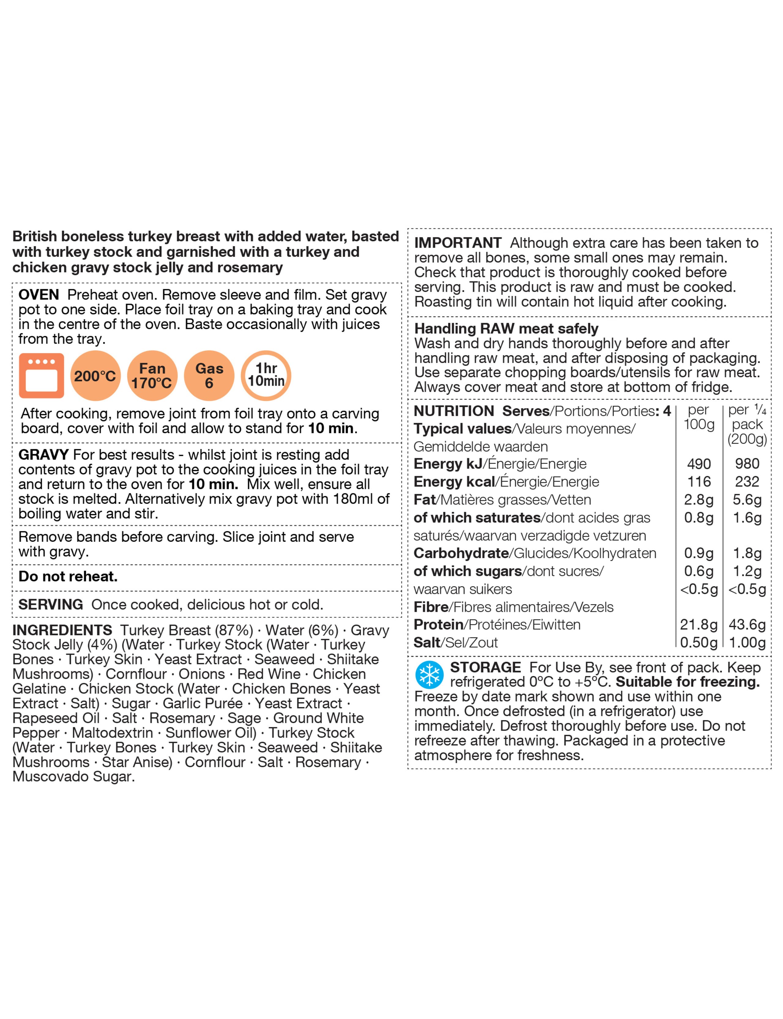 British Ready-to-Roast Turkey Breast Joint (Serves 4) - (Last Collection Date 30th September 2020) 2 of 2