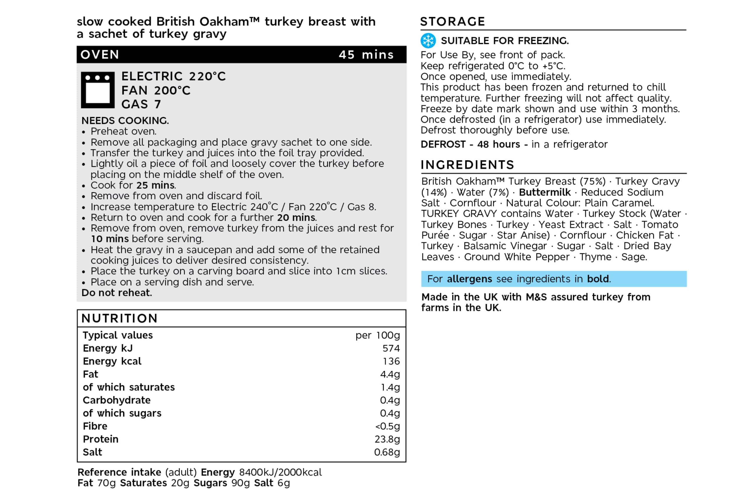 Slow Cooked Oakham™ Turkey Joint (Serves 4) 2 of 2