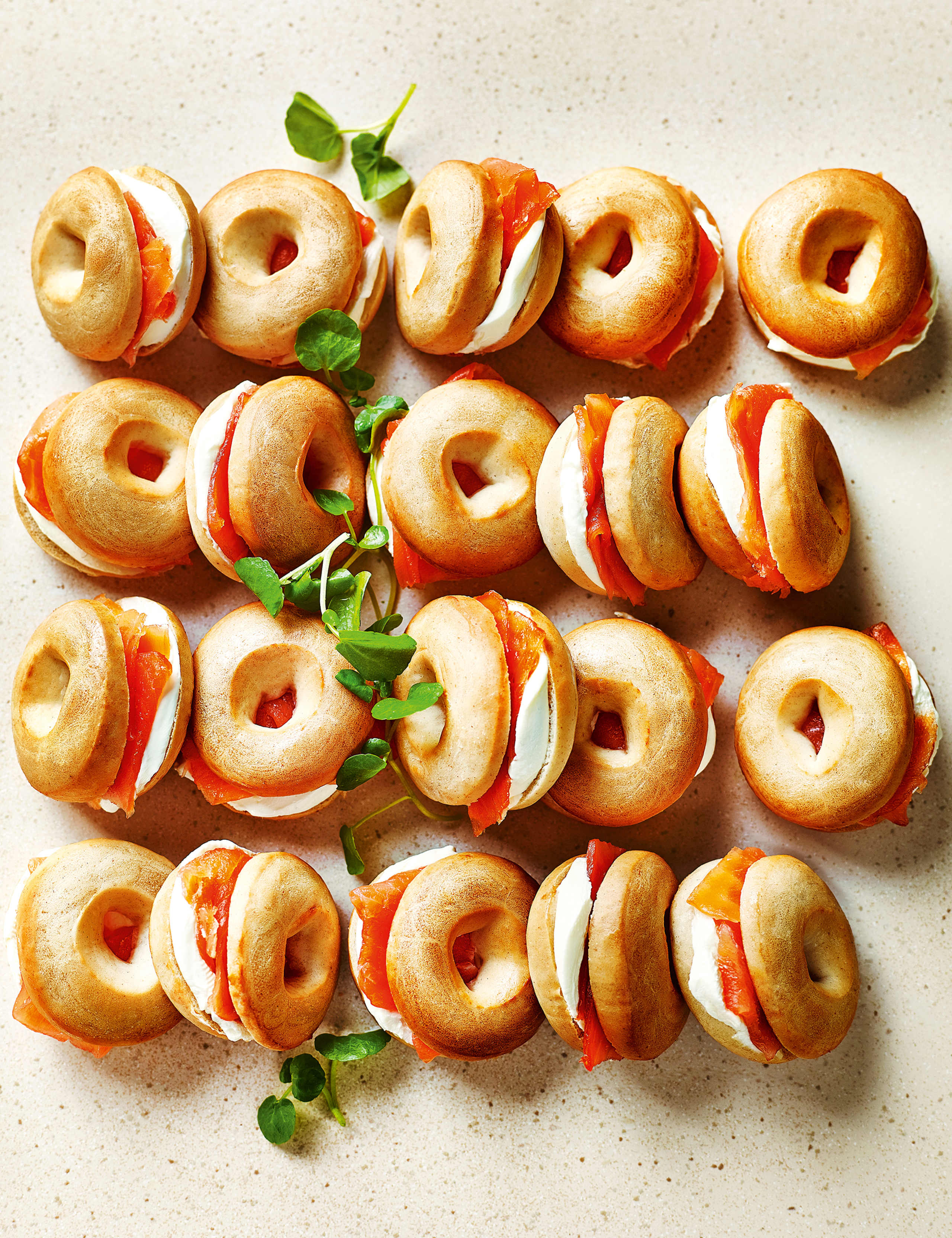 Mini Smoked Salmon Bagels (20 Pieces) 1 of 3