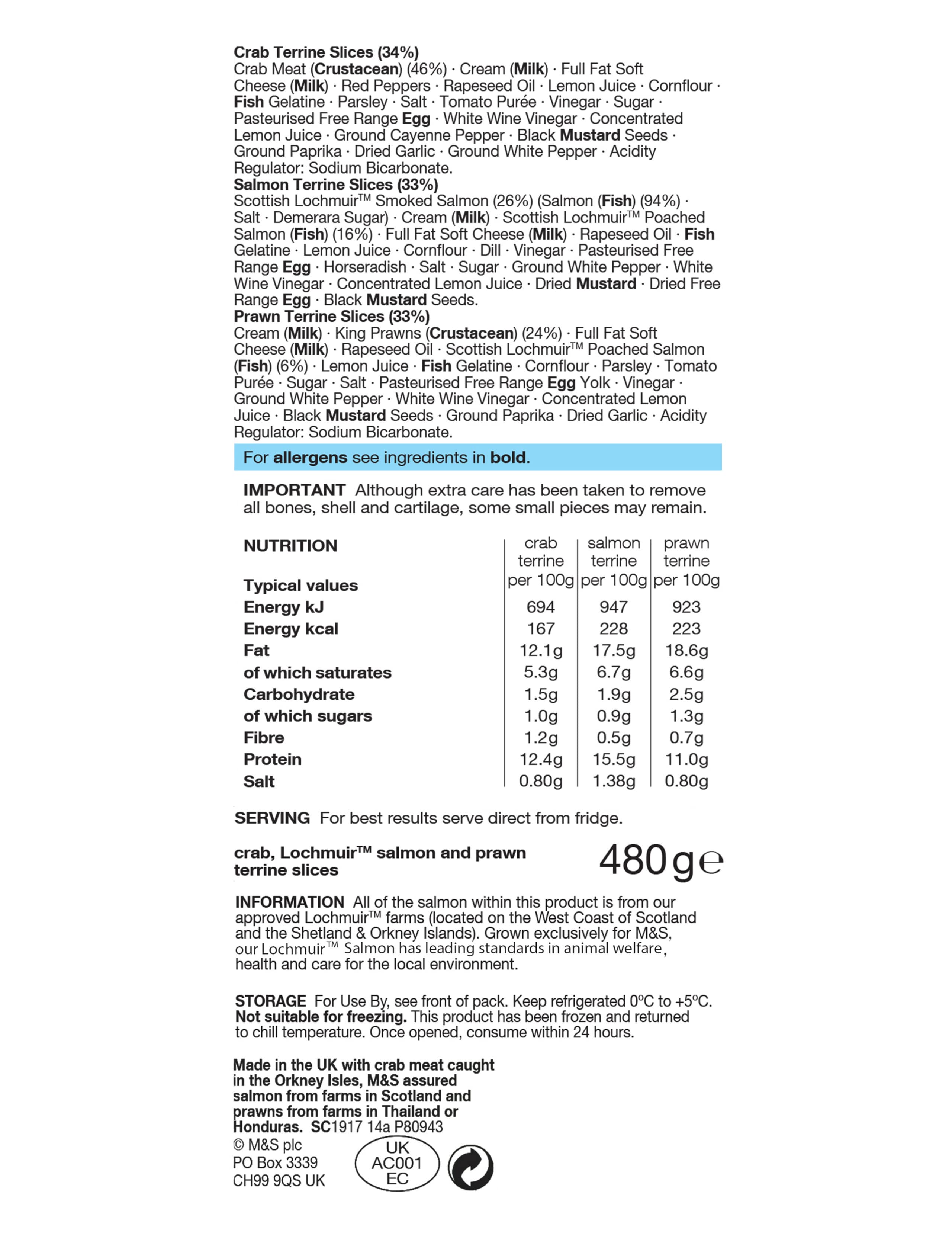 Prawn, Crab & Lochmuir™ Smoked Salmon Terrine Slices 2 of 2