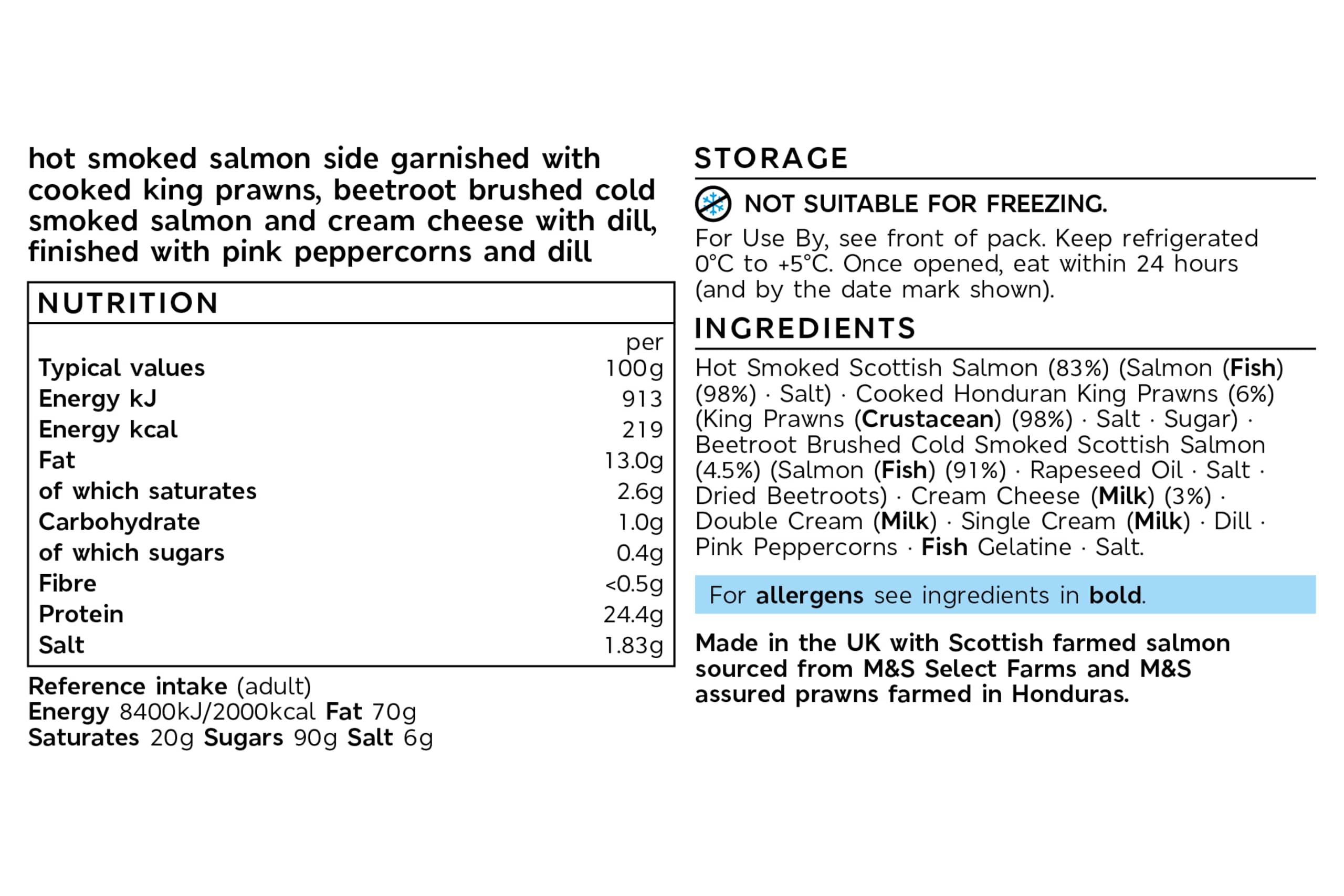 Collection Dressed Smoked Scottish Salmon Side (Serves 8) 2 of 2