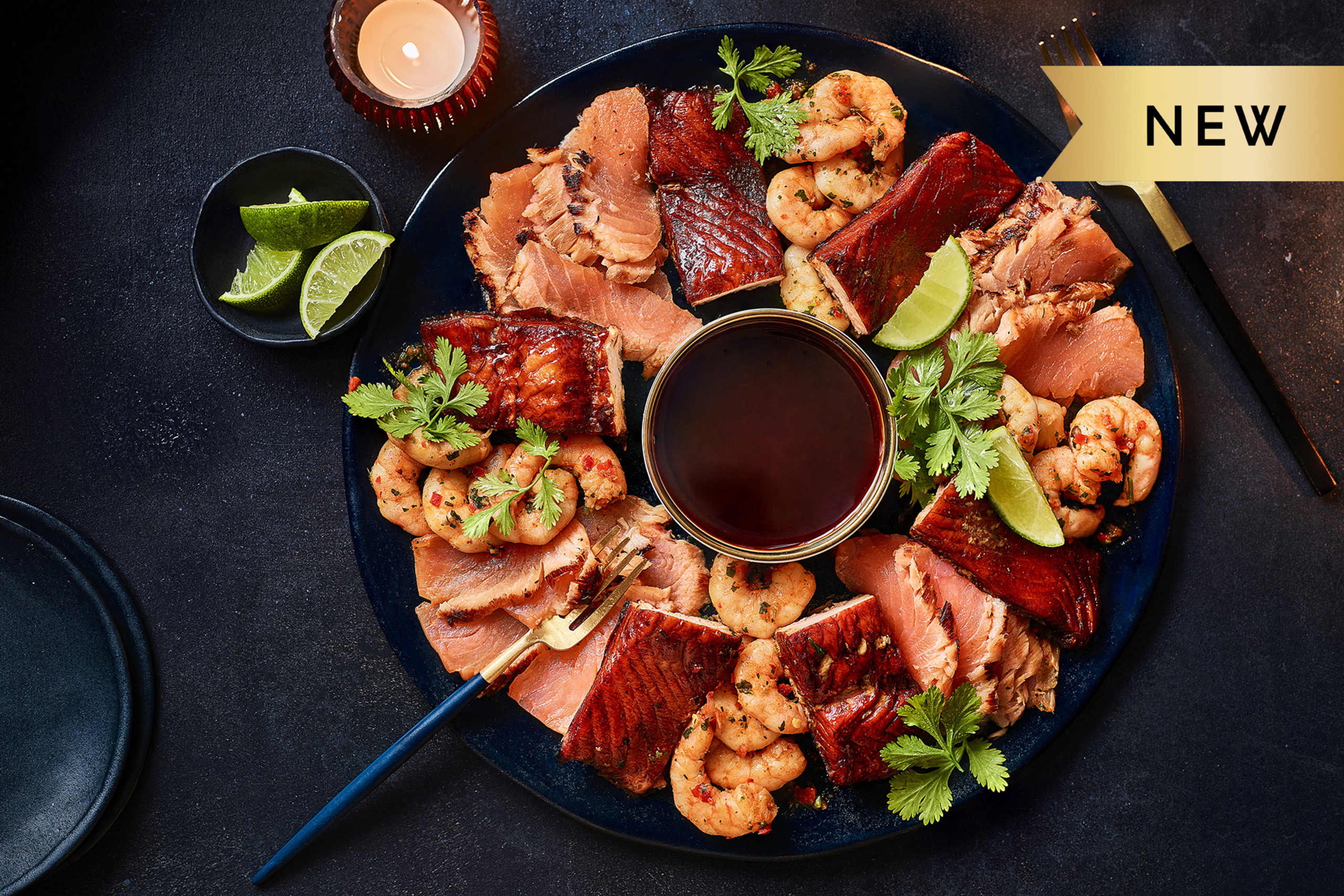 Collection Japanese Inspired Salmon & King Prawn Platter (Serves 6-8) 1 of 2