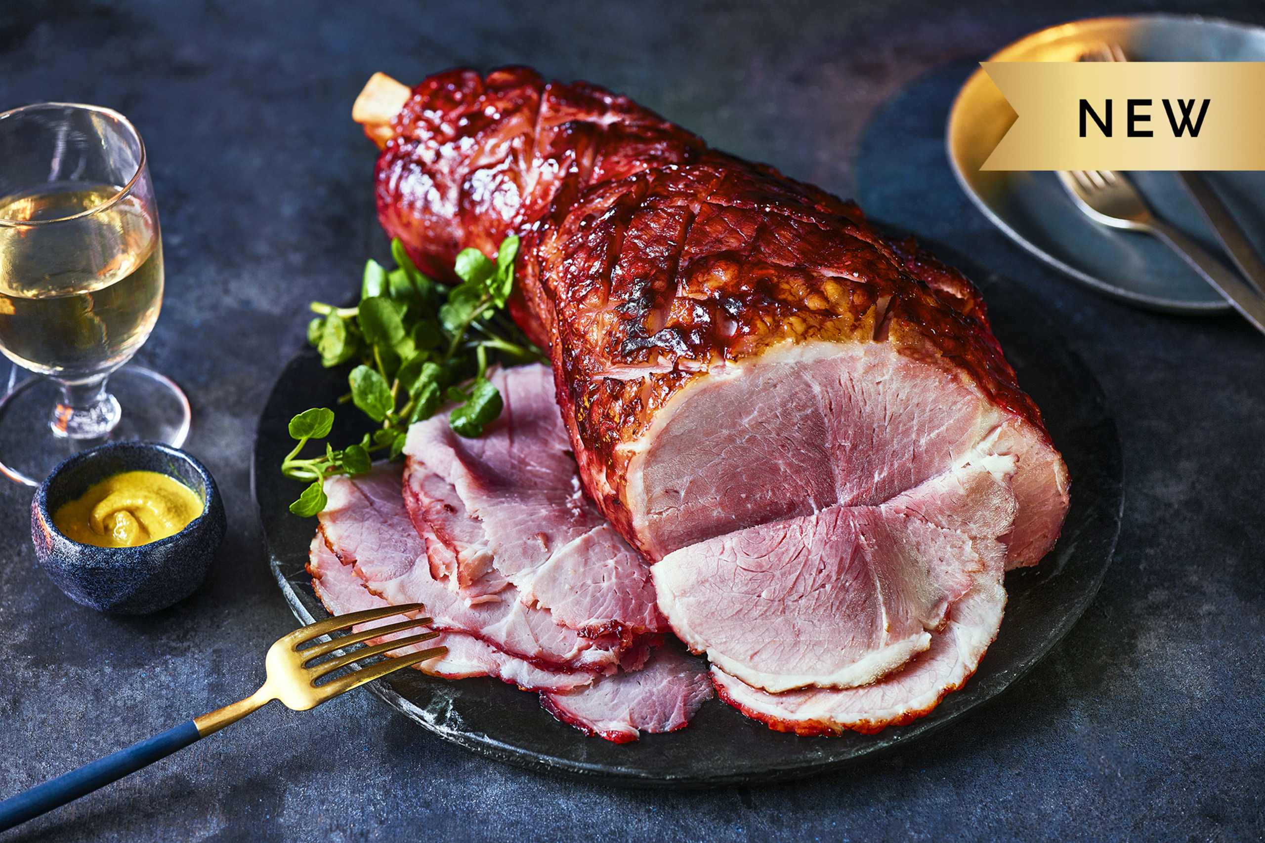 Collection Cherry Wood Smoked Ham Joint (approx. 25 slices) 1 of 2