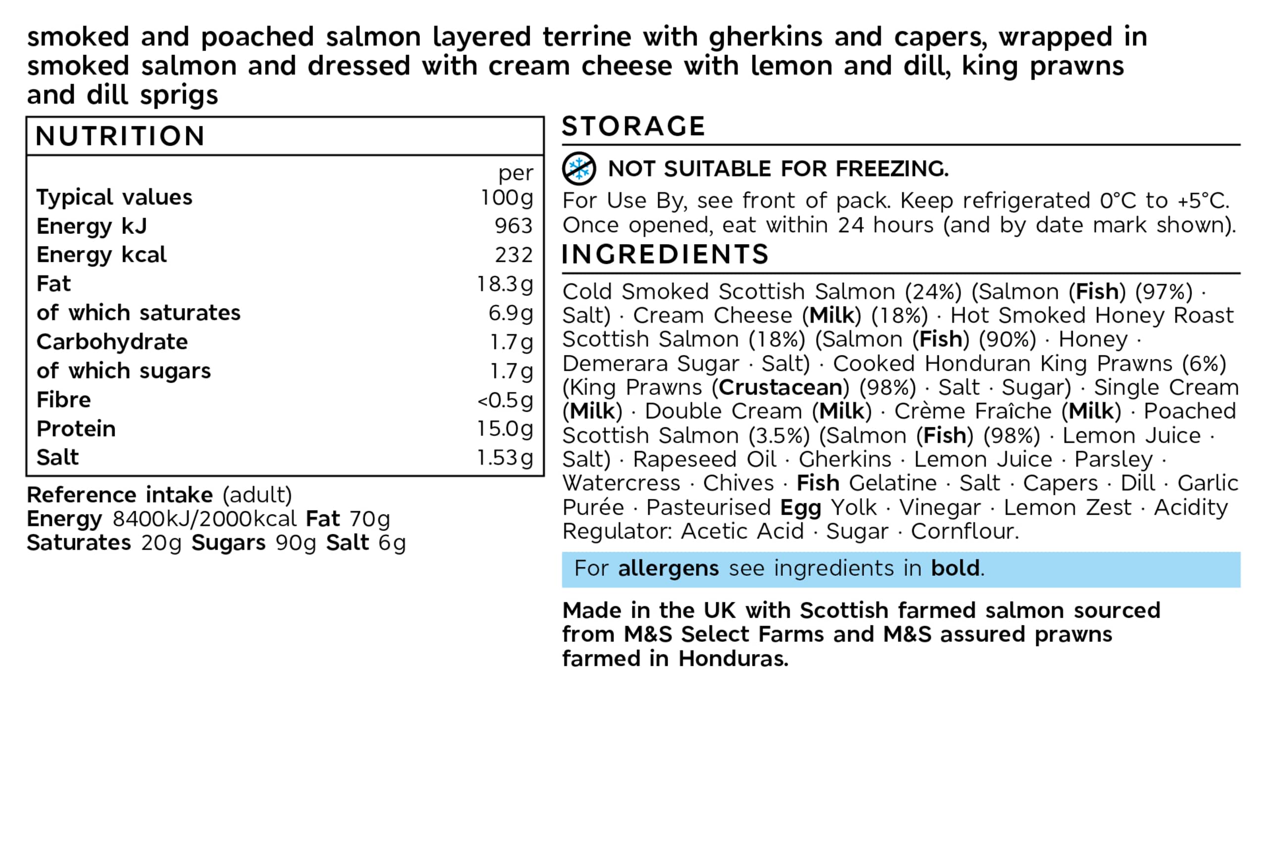 Collection Salmon & Prawn Terrine (Serves 6) 2 of 2