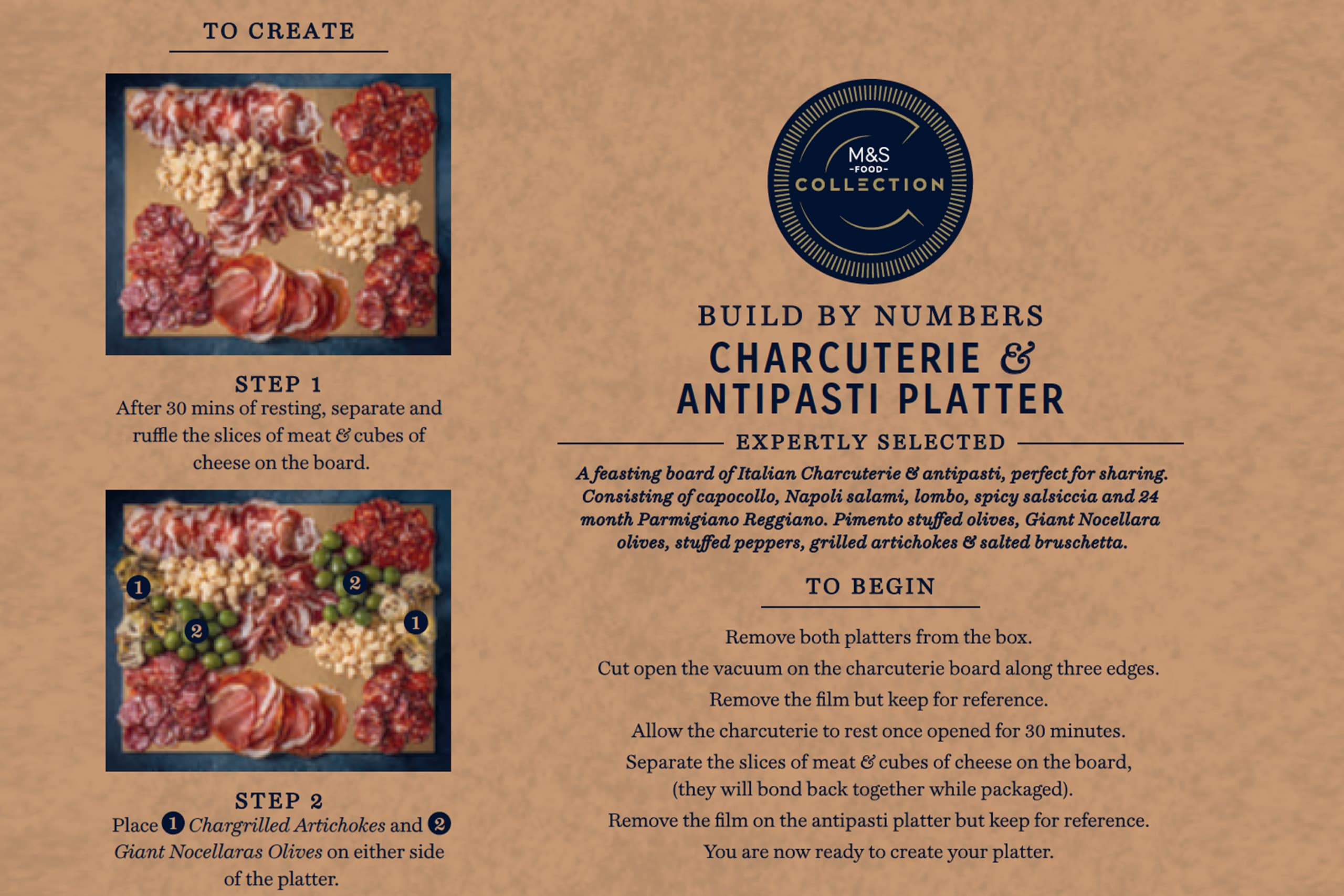 Collection Build by Numbers Charcuterie & Antipasti Grazing Platter (Serves 28) 3 of 4