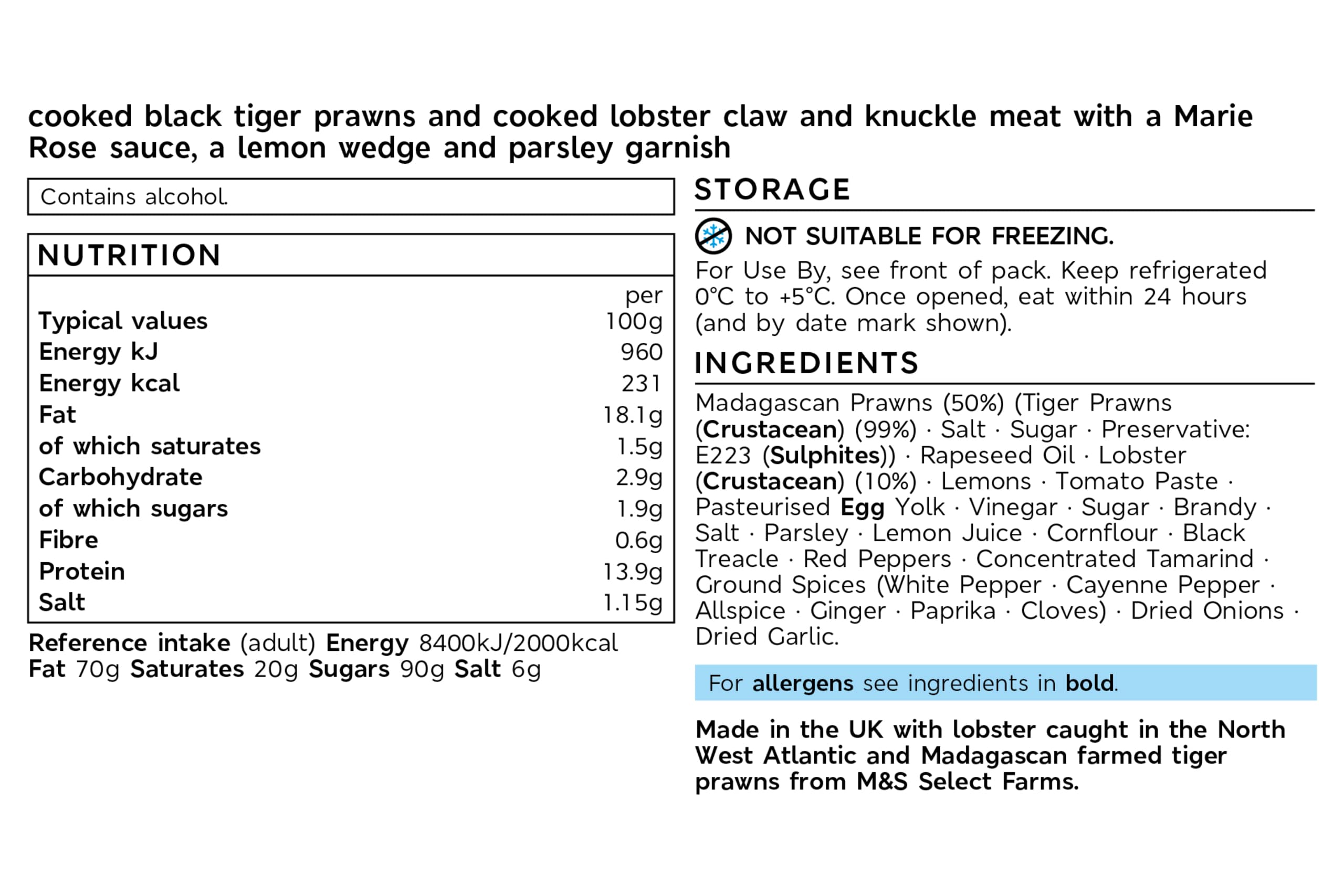 Collection Lobster & Madagascan Prawn Cocktail (Serves 4) 2 of 2