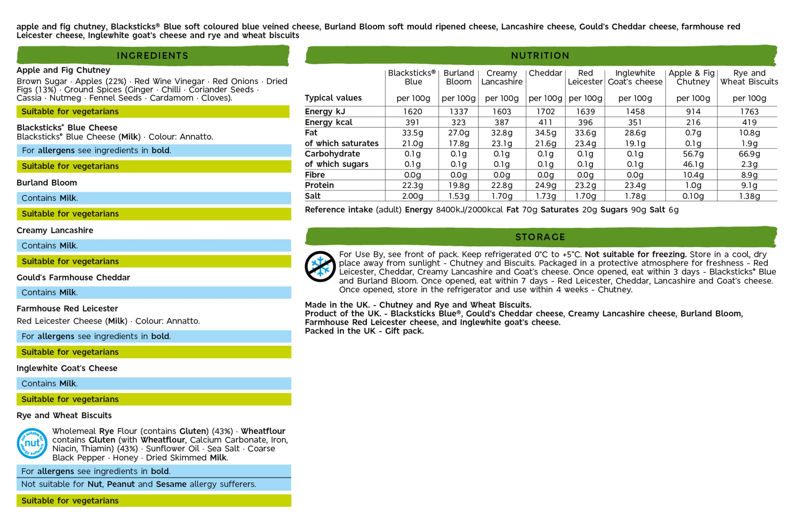 Collection British Cheese & Chutney Selection (Serves 15-20) 2 of 2
